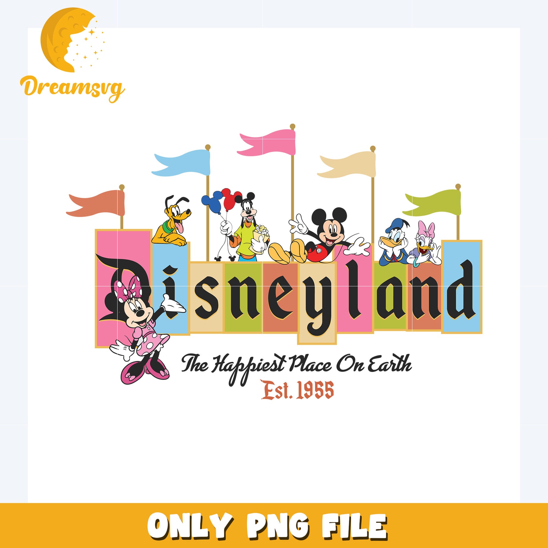 Disneyland sensational six characters png, disney characters png, disney cartoons png