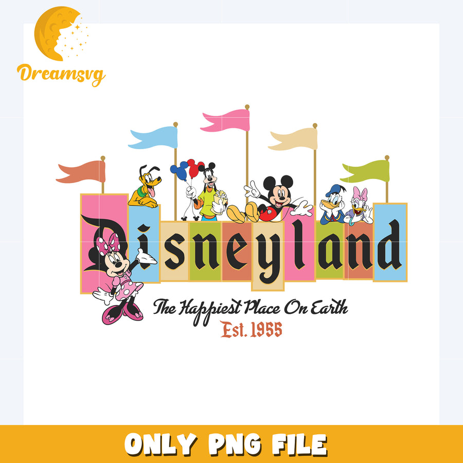 Disneyland sensational six characters png, disney characters png, disney cartoons png