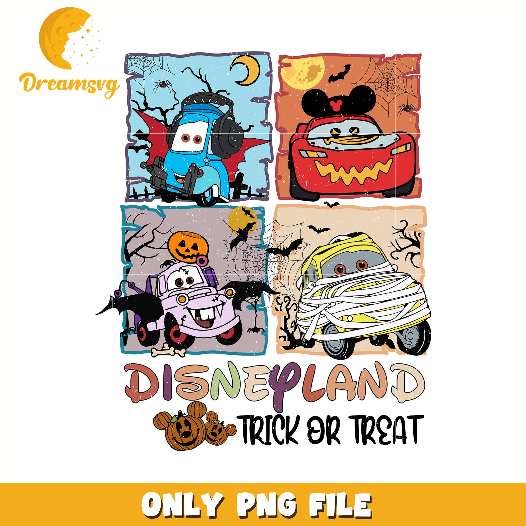 Disneyland trick or treat png, halloween decor png, halloween characters png