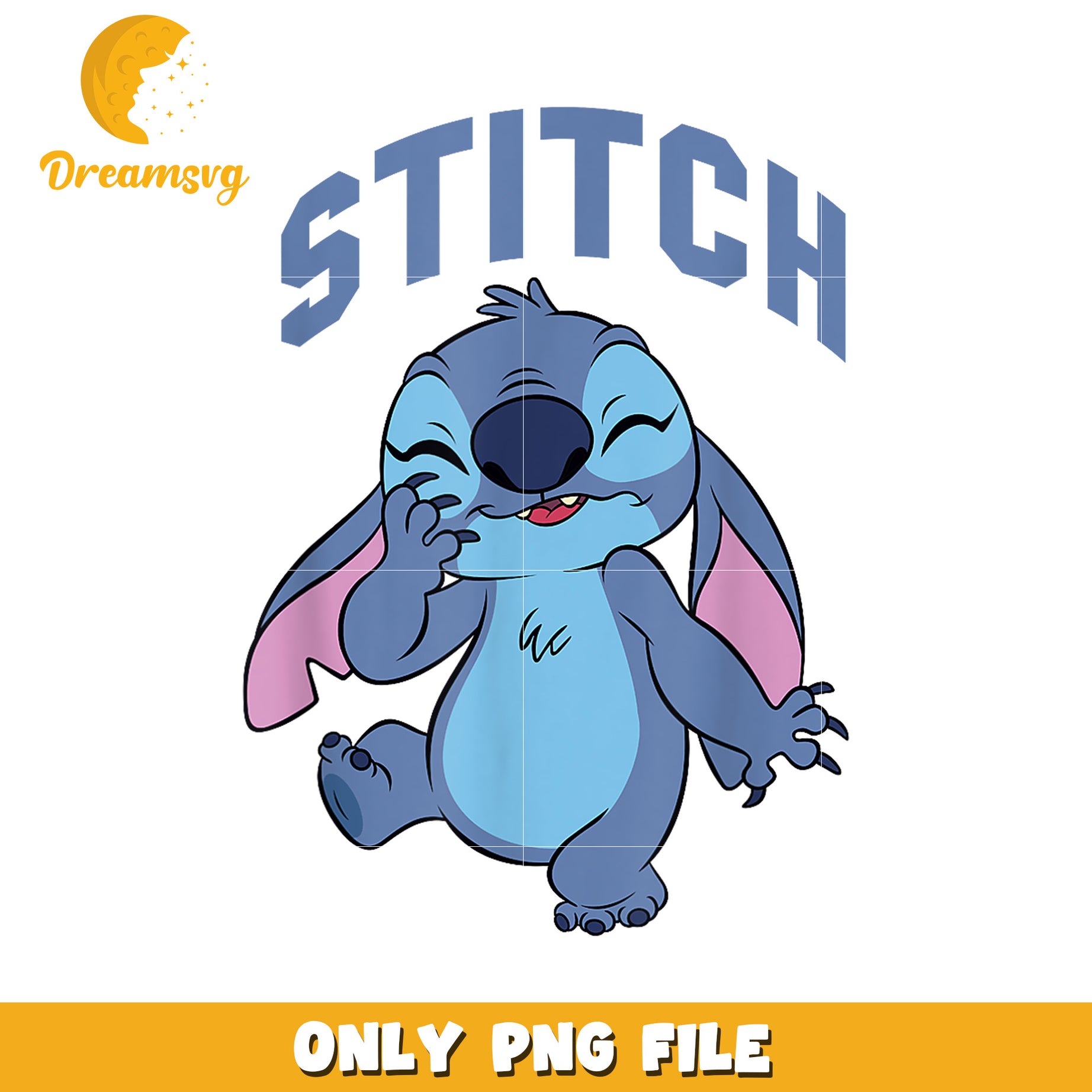 Disney lilo and stitch png, cute laughing stitch png