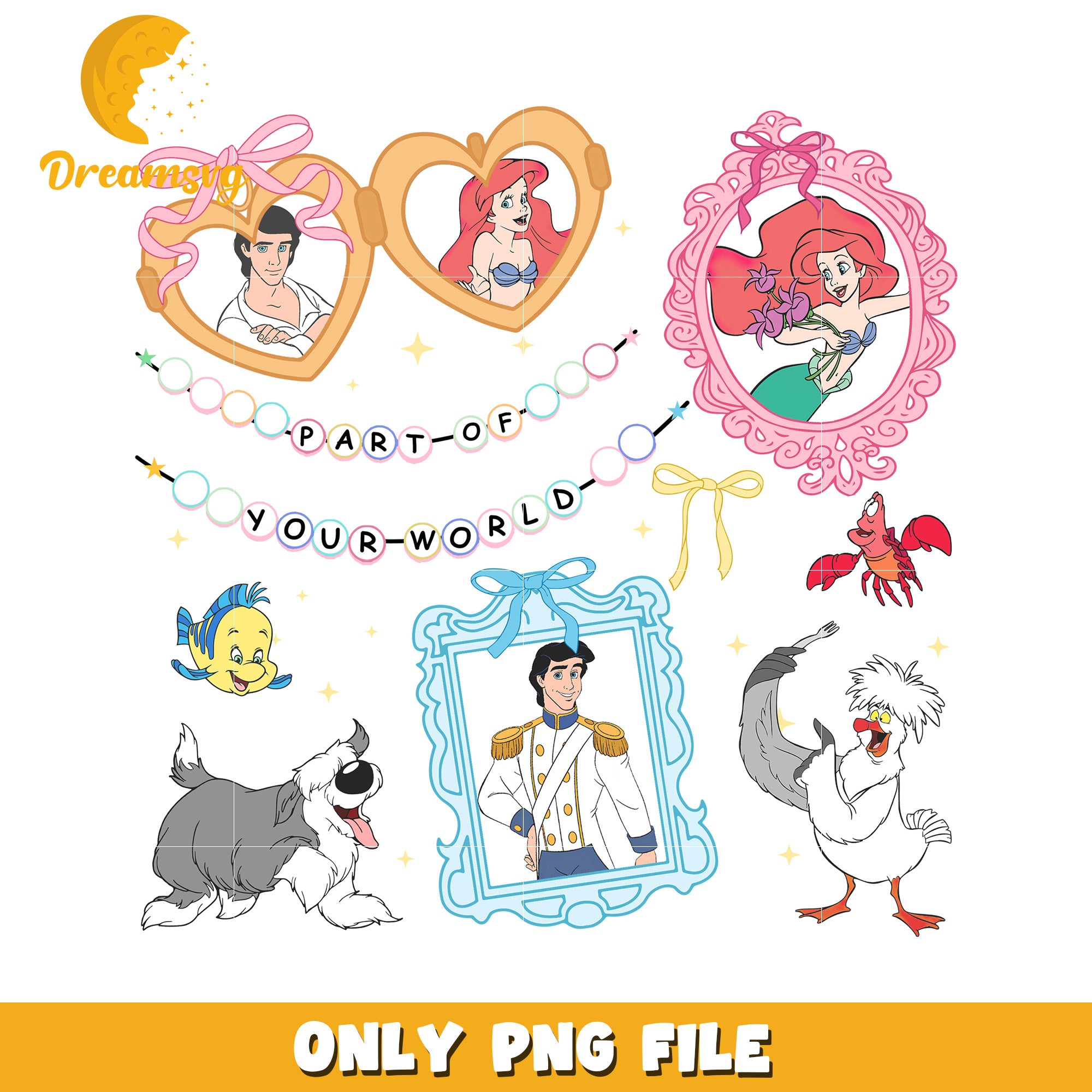 Disney little mermaid ptince characters design png, ariel pincess png, disney movie png