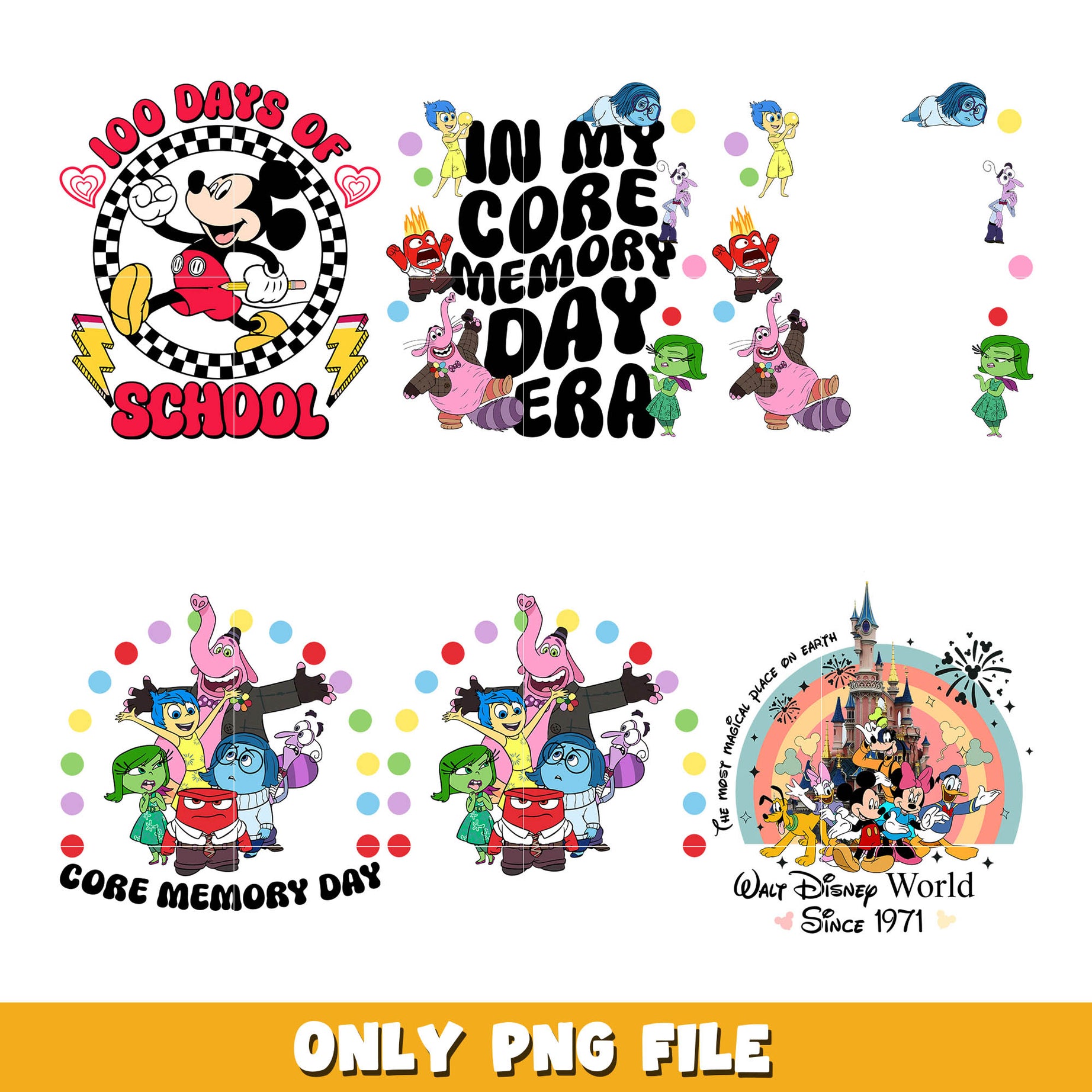 In my core memory day png bundle, Disney memory png, Disney png