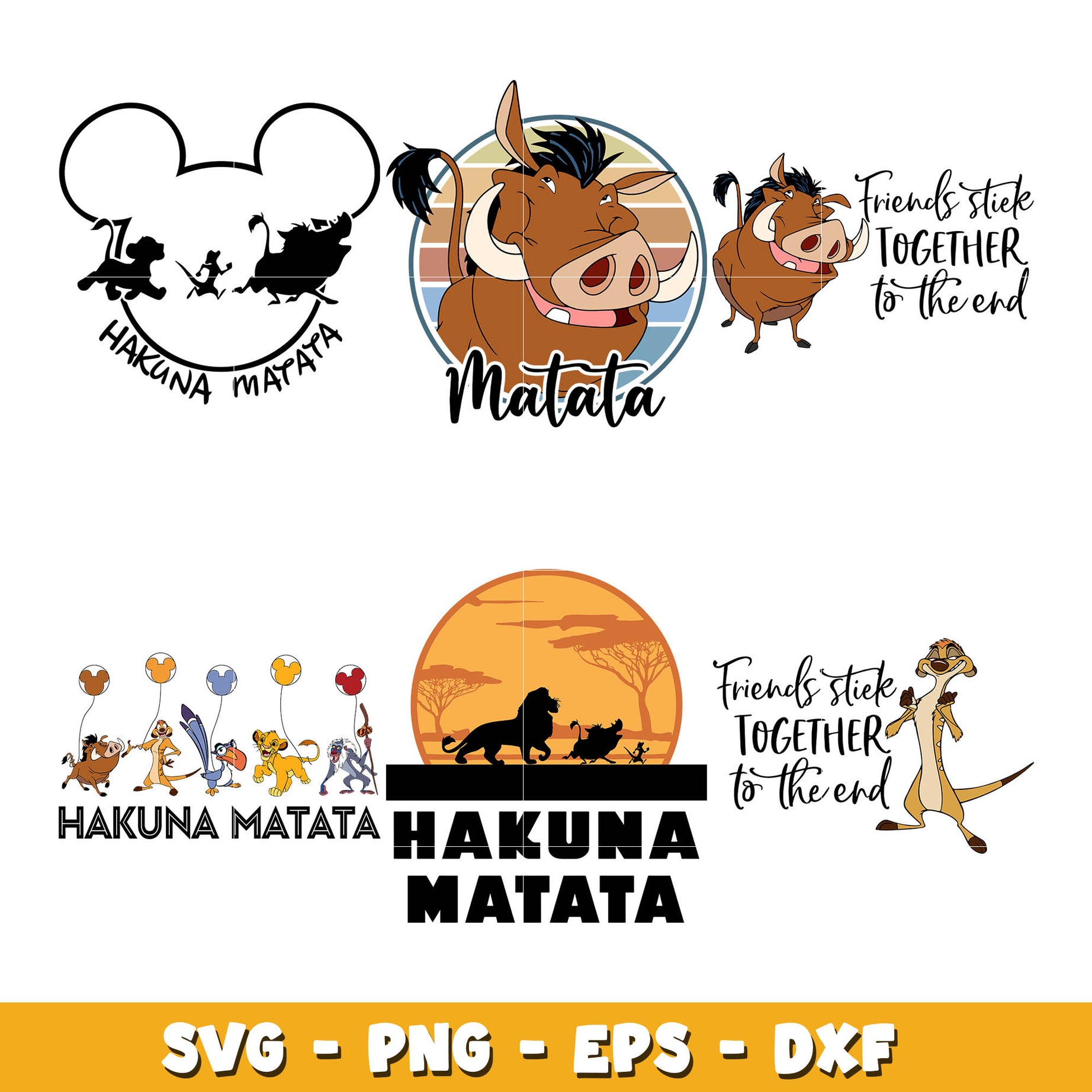 Disney mickey hakuna matata svg bundle, Disney mickey svg, Disney svg