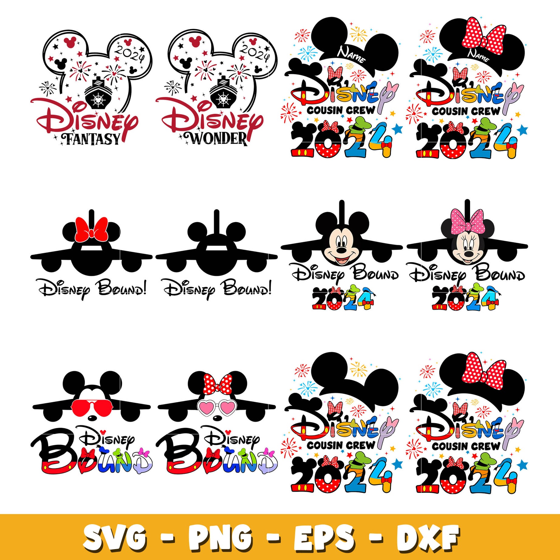 Mickey disney bound 2024 svg bundle, Disney bound svg, Disney svg