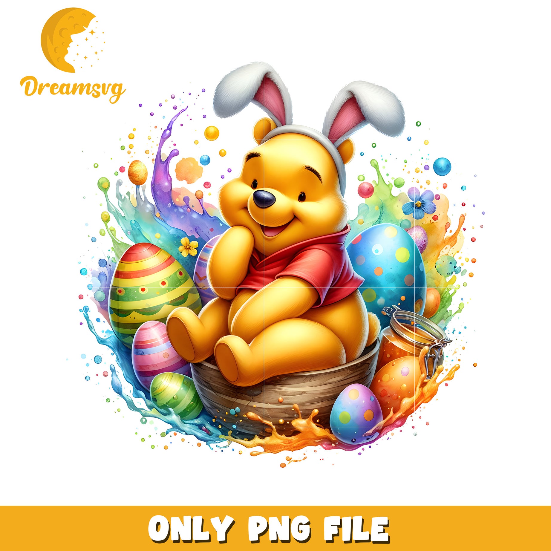 Disney pooh easter eggs png, easter eggs png, disney character png