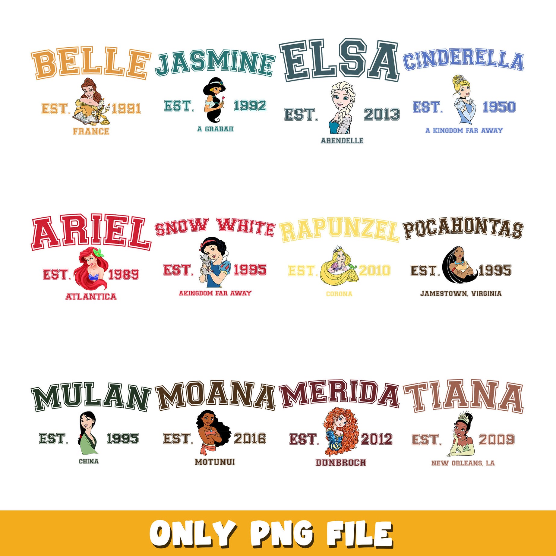 Disney princess est bundle, Disney princess png, Disney png