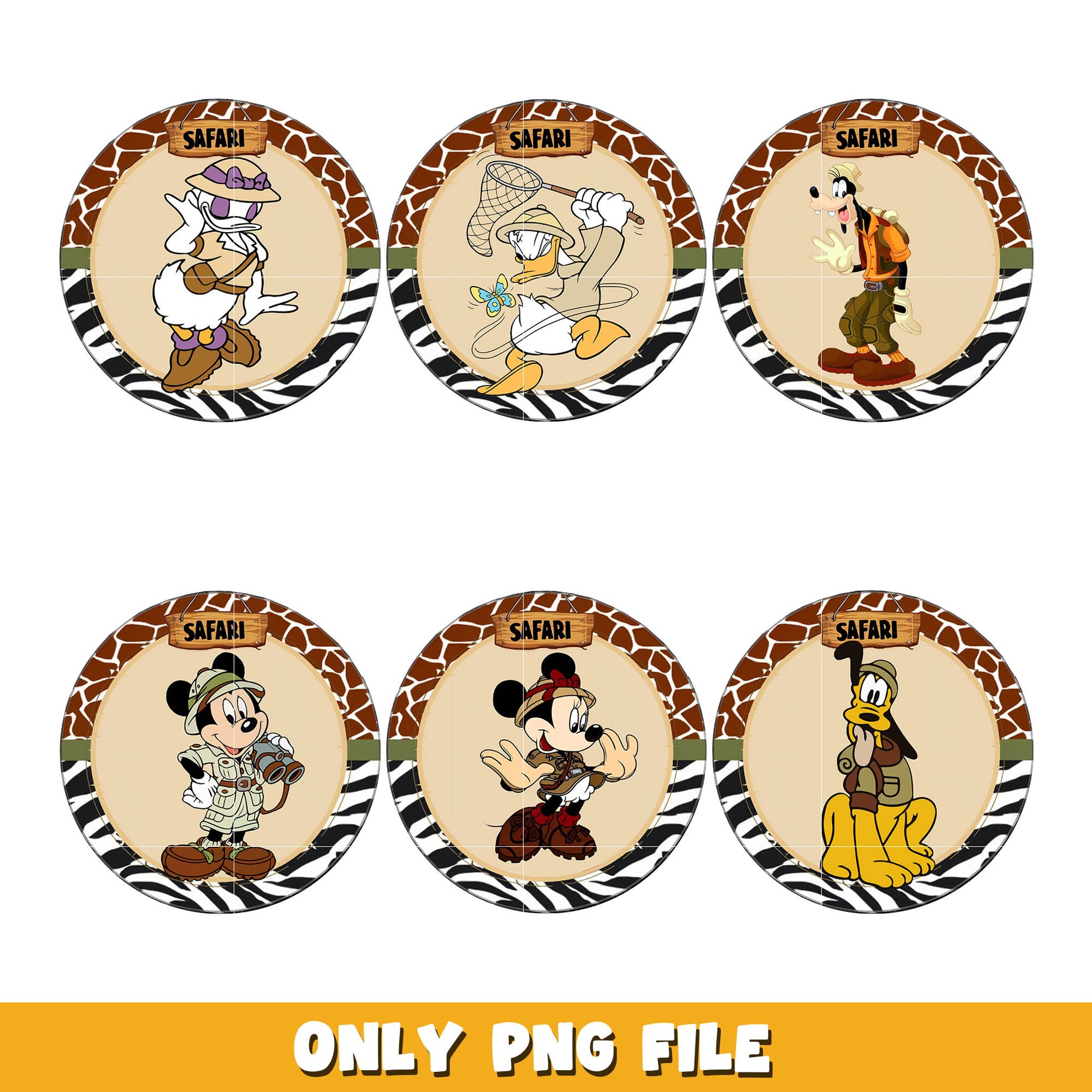 Disney mickey safari png bundle, Disney mickey png, Disney png