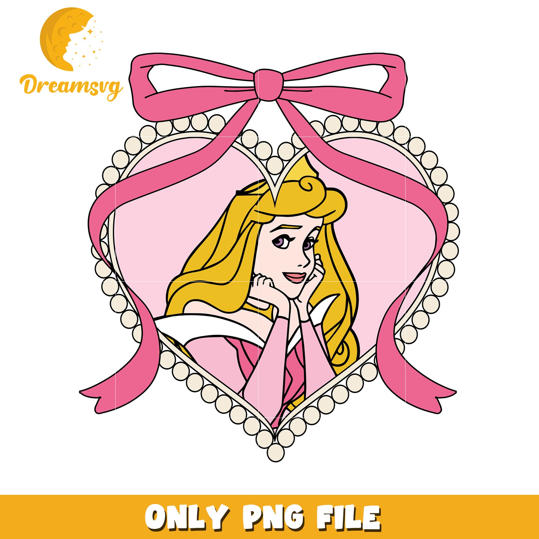 Disney sleeping beauty picture frame bowtie design png, disney characters png, disney princess png
