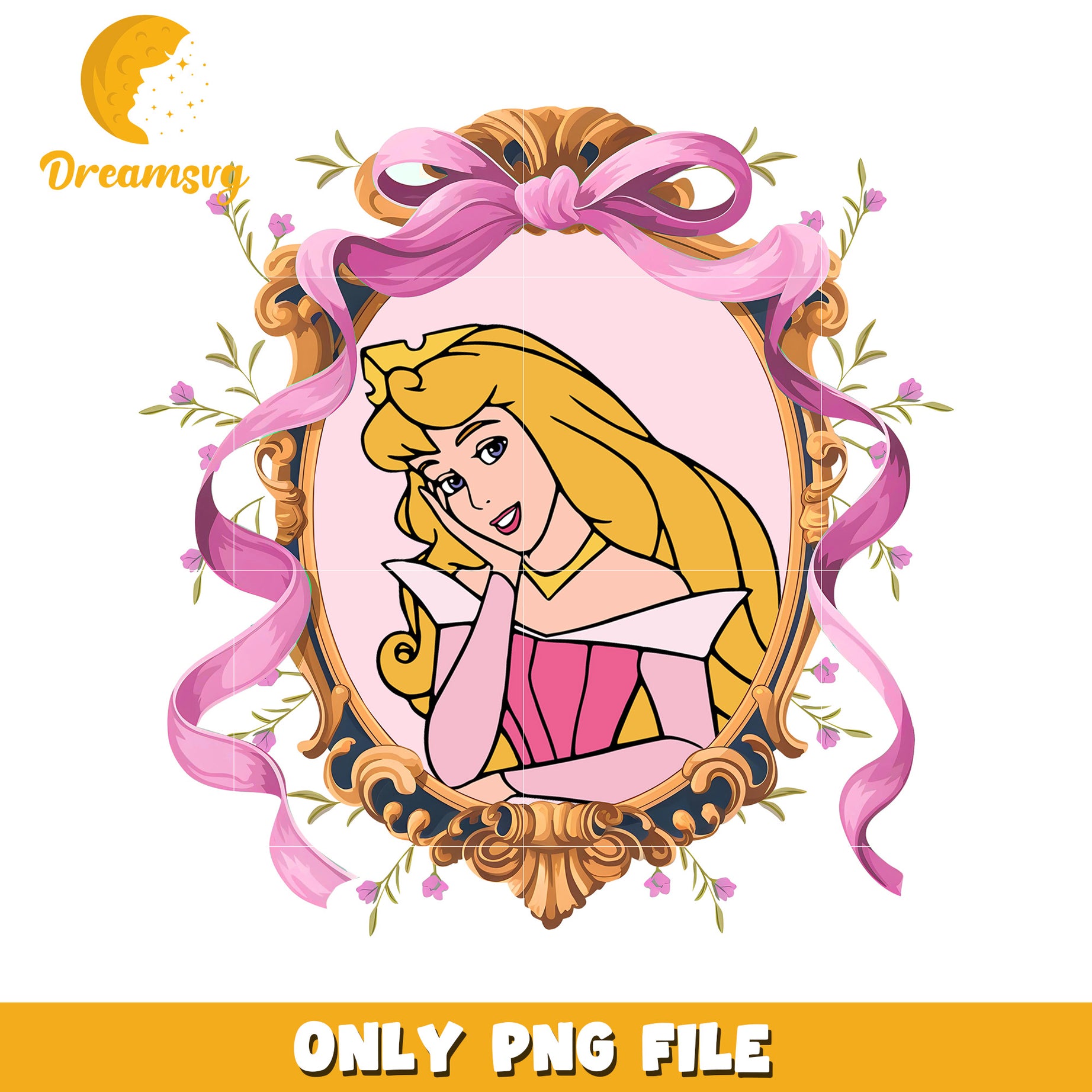 Disney sleeping beauty princess mirror coquette bow png, disney princess png, disney cartoon png