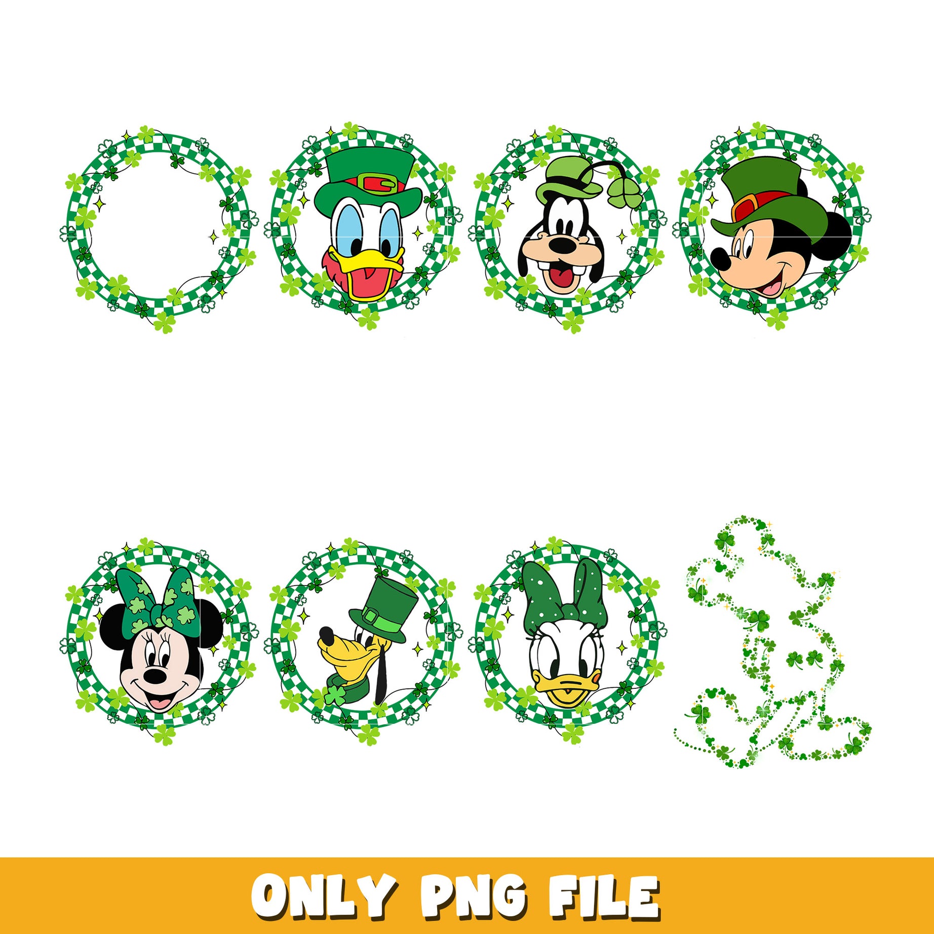 Mickey And Friends Lucky Vibes bundle png, Disney cartoon png, Digital download  