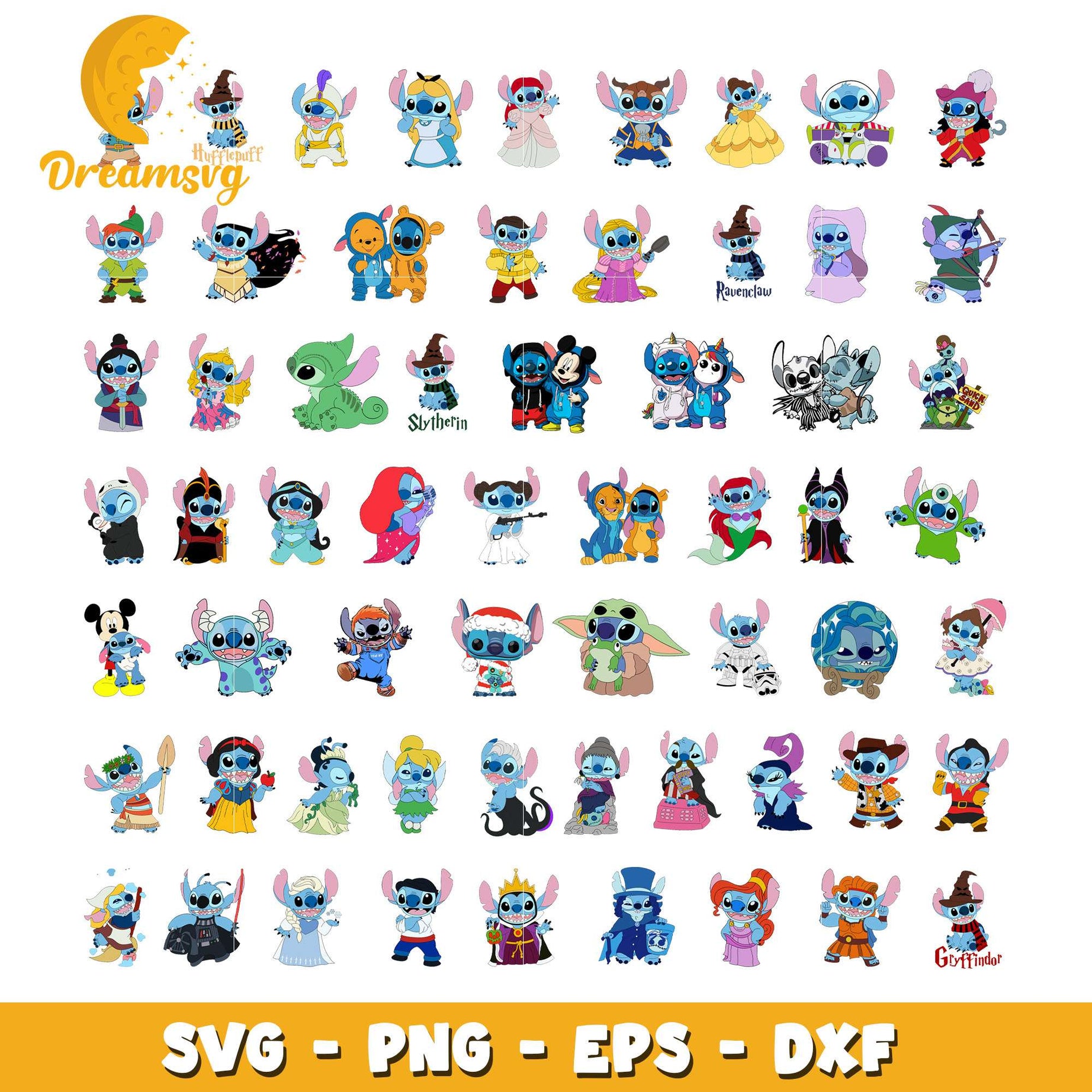 Disney stitch cosplay design bundle svg, disney lilo and stitch​ svg