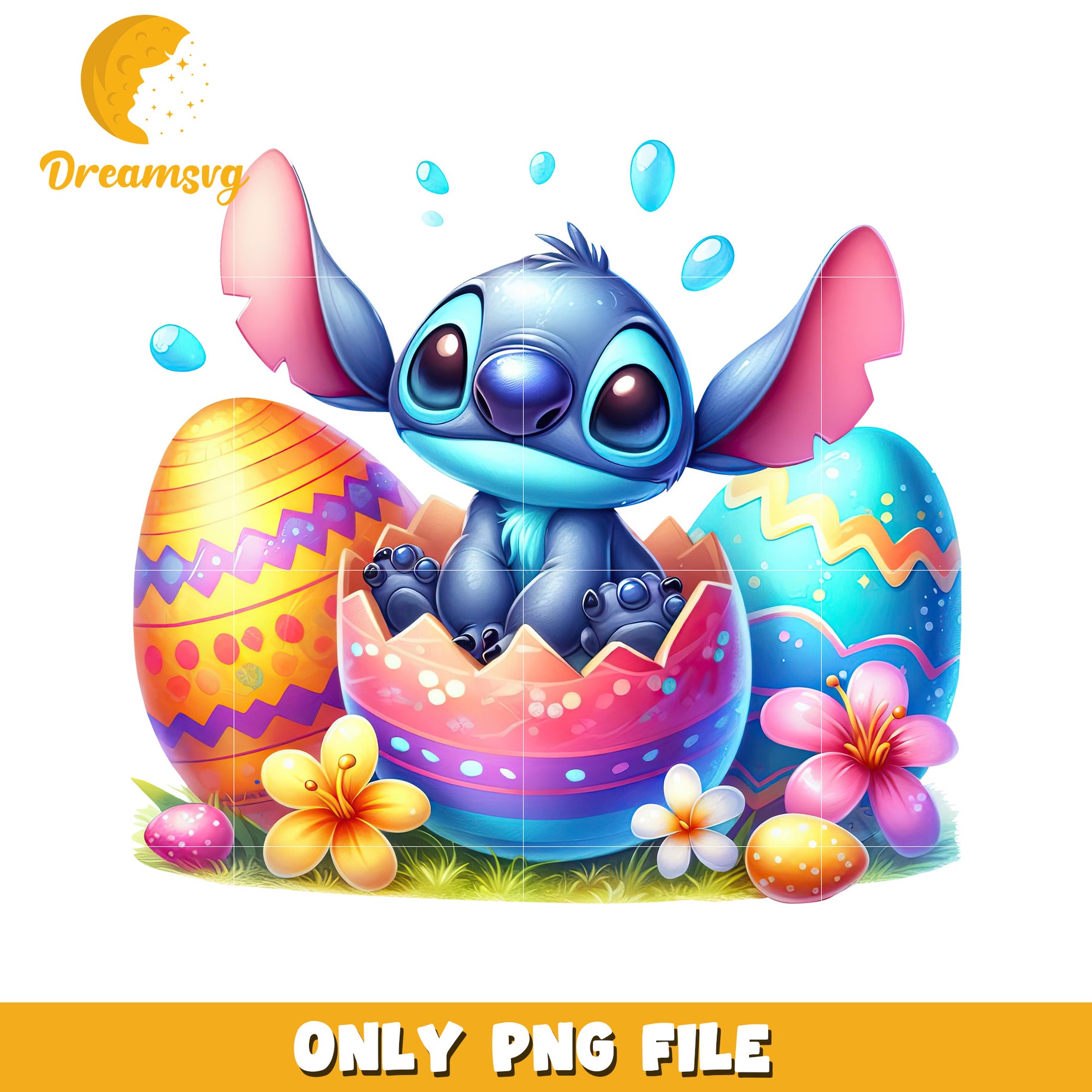 Disney stitch easter eggs png, easter eggs png, stitch png