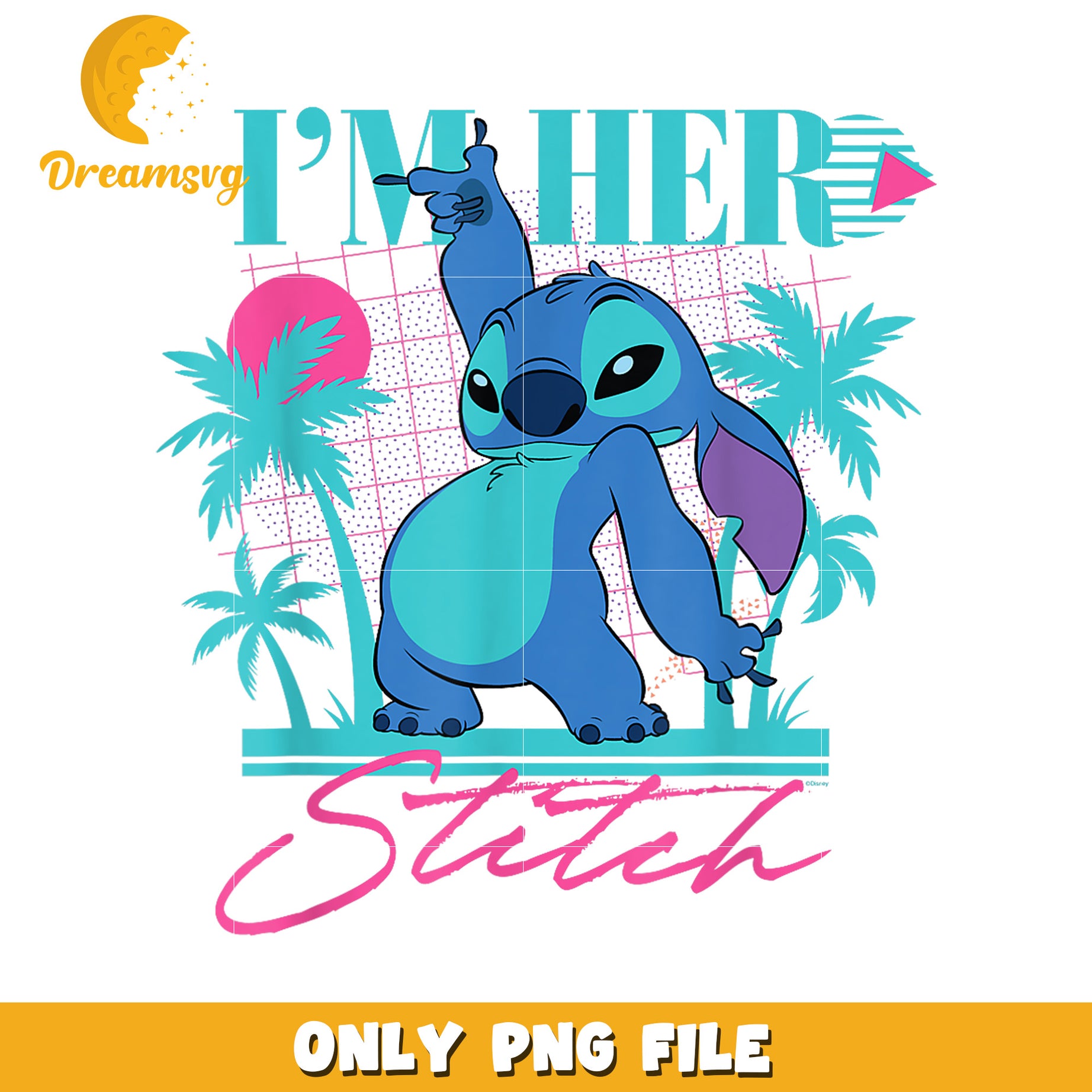 Disney stitch retro ’90s couples matching png, disney stitch png