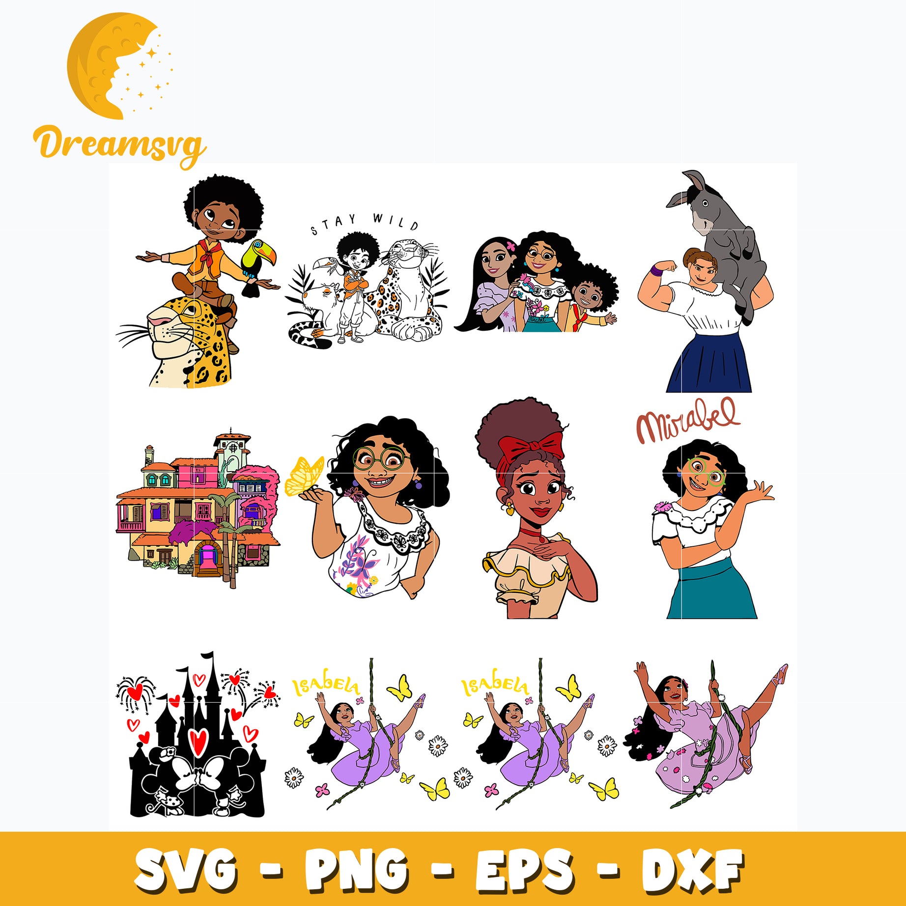 Mirabel and Disney Encanto bundle svg, Disney svg, Digital download  