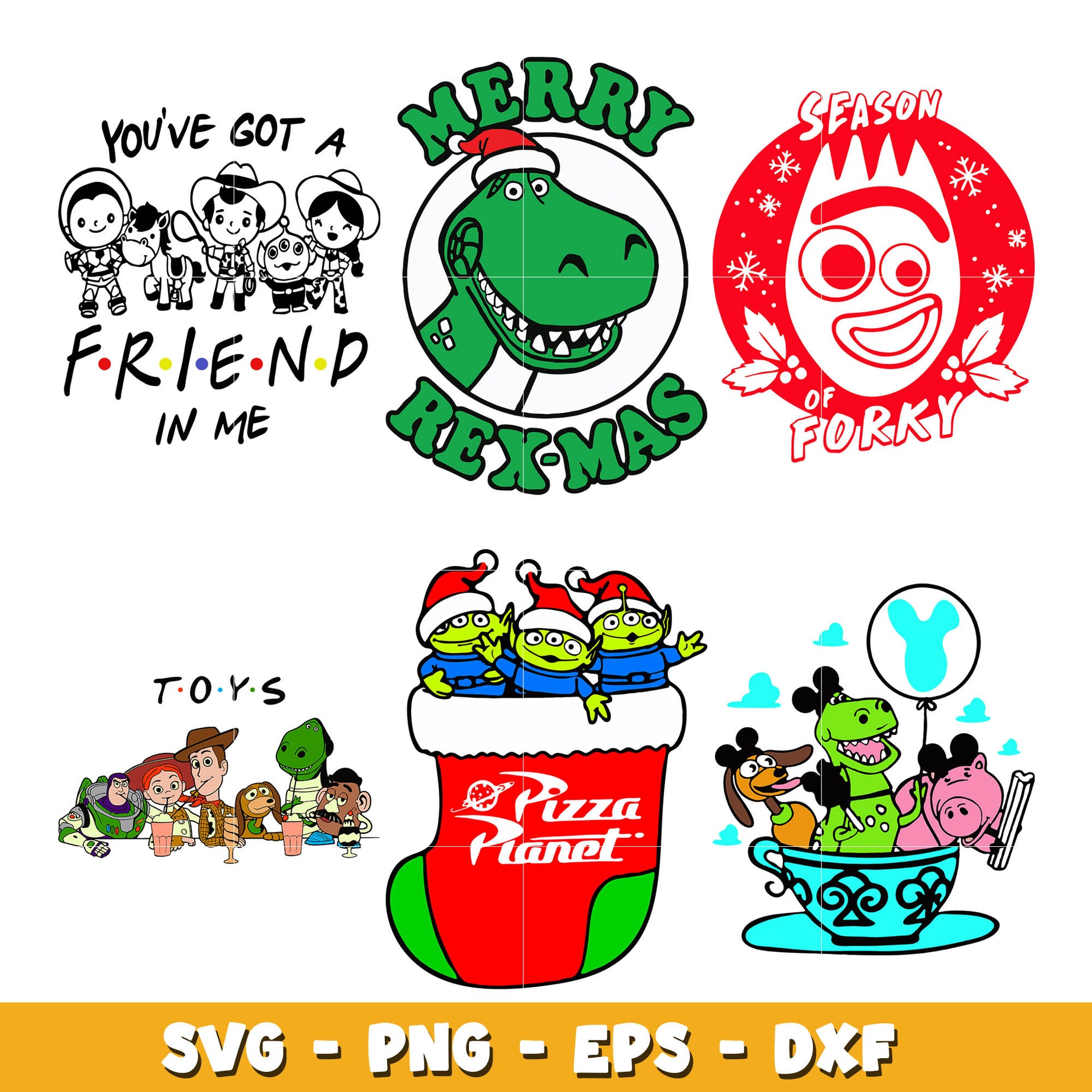 Disney Toy Story Christmas bundle svg, Toy Story svg, Disney cartoon svg, Digital download