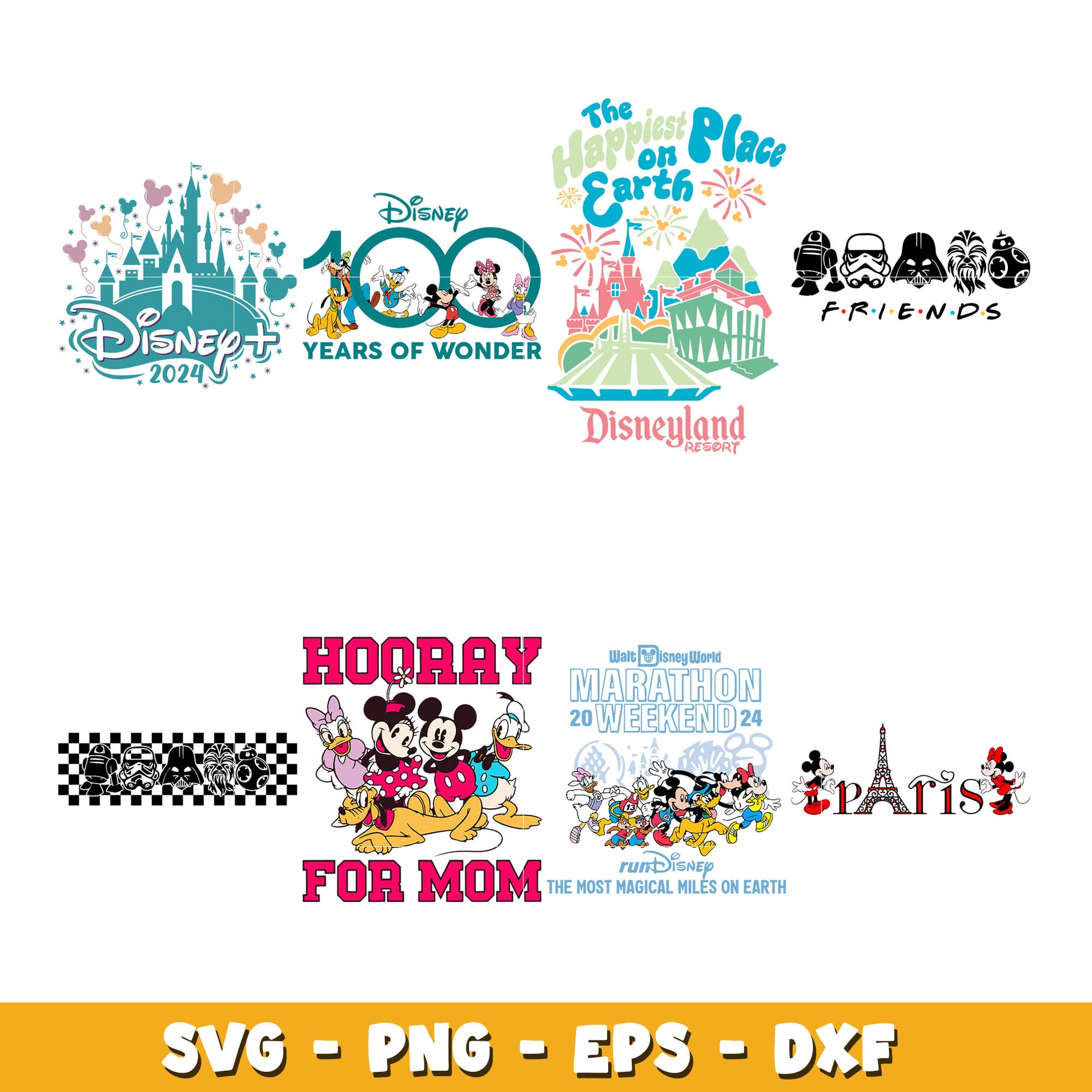 Disney sublimation designs bundle svg, Disney cartoon svg, Digital download  