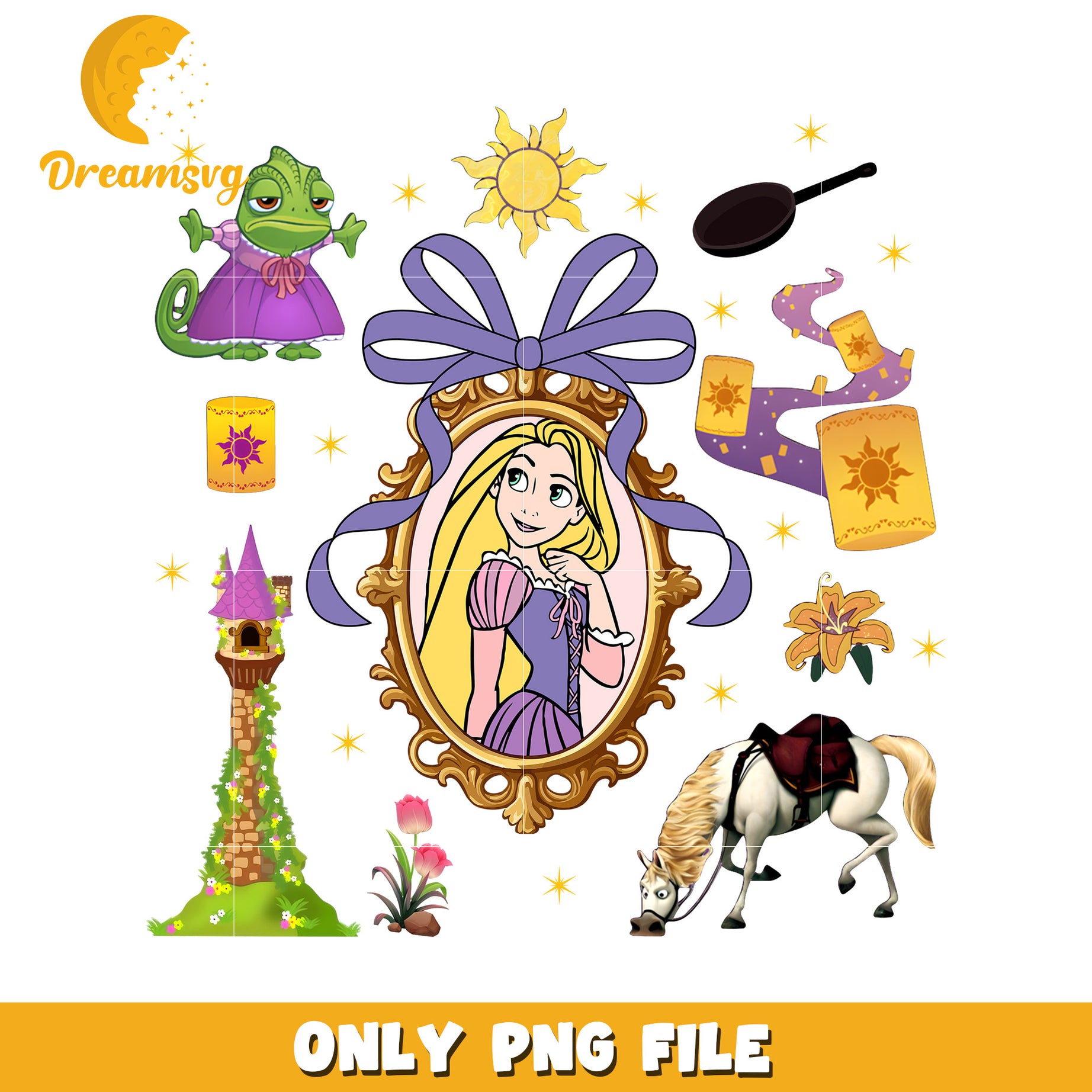 Disney tangled characters design png, tangled pincess png, disney movie png