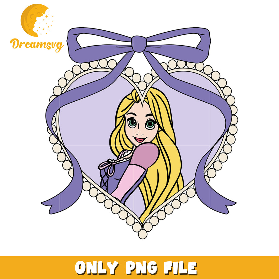 Disney tangled picture frame bowtie design png, disney characters png, disney princess png