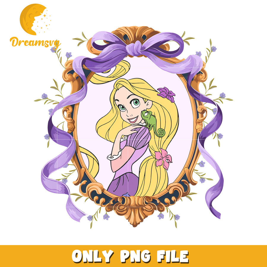Disney tangled princess mirror coquette bow png, disney princess png, disney cartoon png