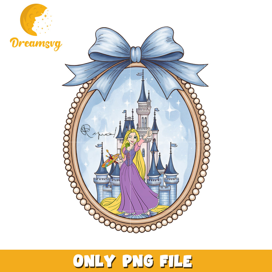 Disney tangle movie picture frame design png, pincess png, disney movie png