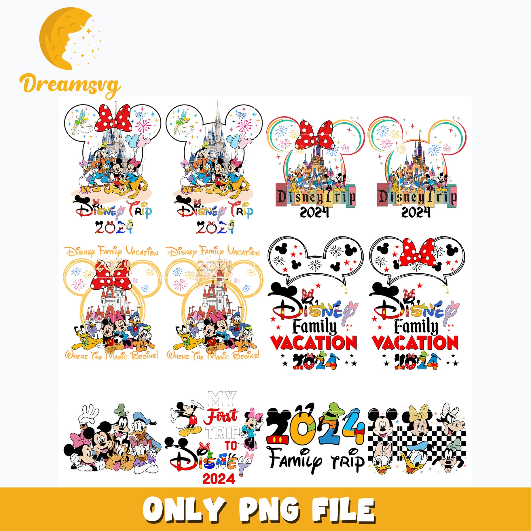 Disneyland first trip 2024  bundle png, Disney png, Digital download 