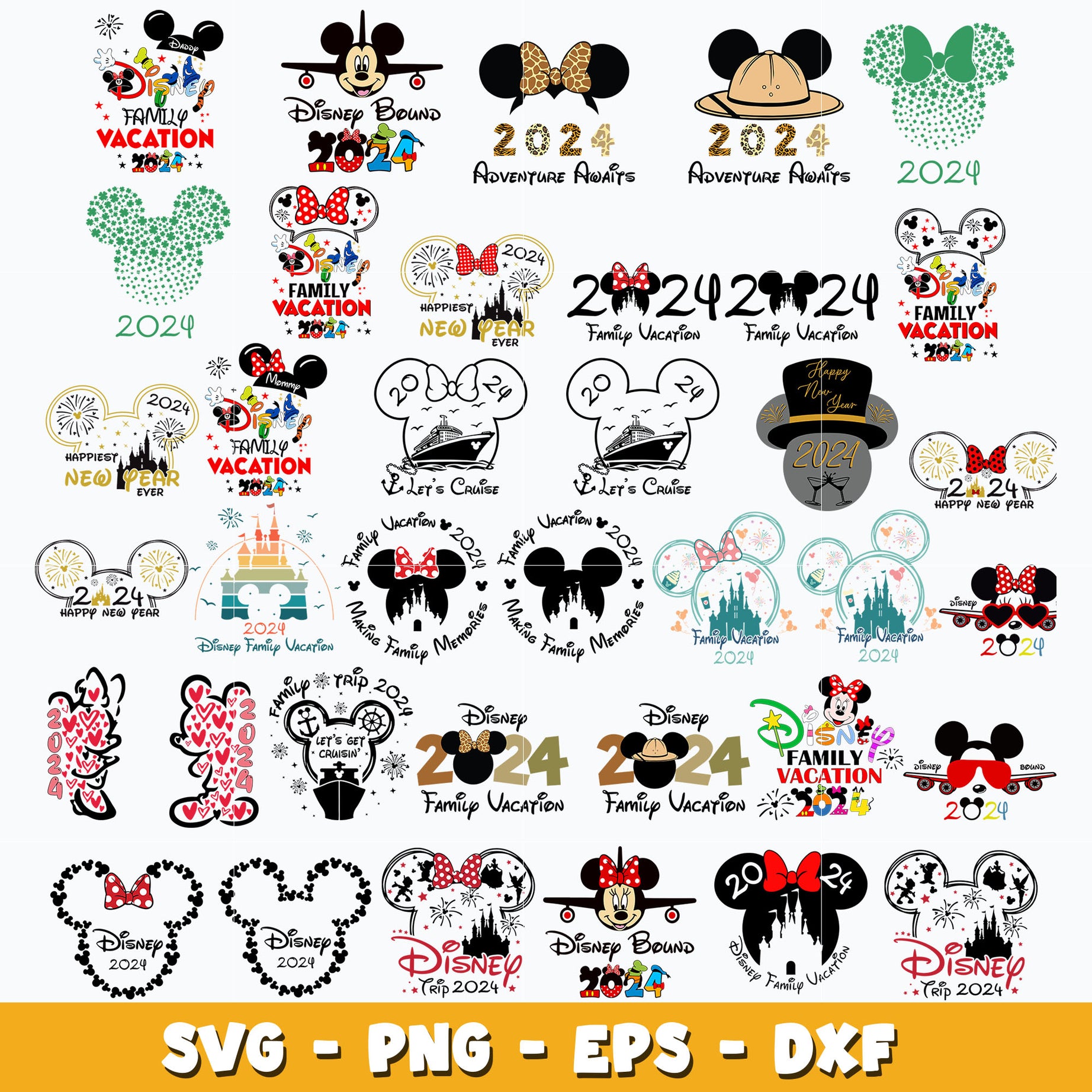 Disney family vacation bundle svg, Disney svg, Digital download