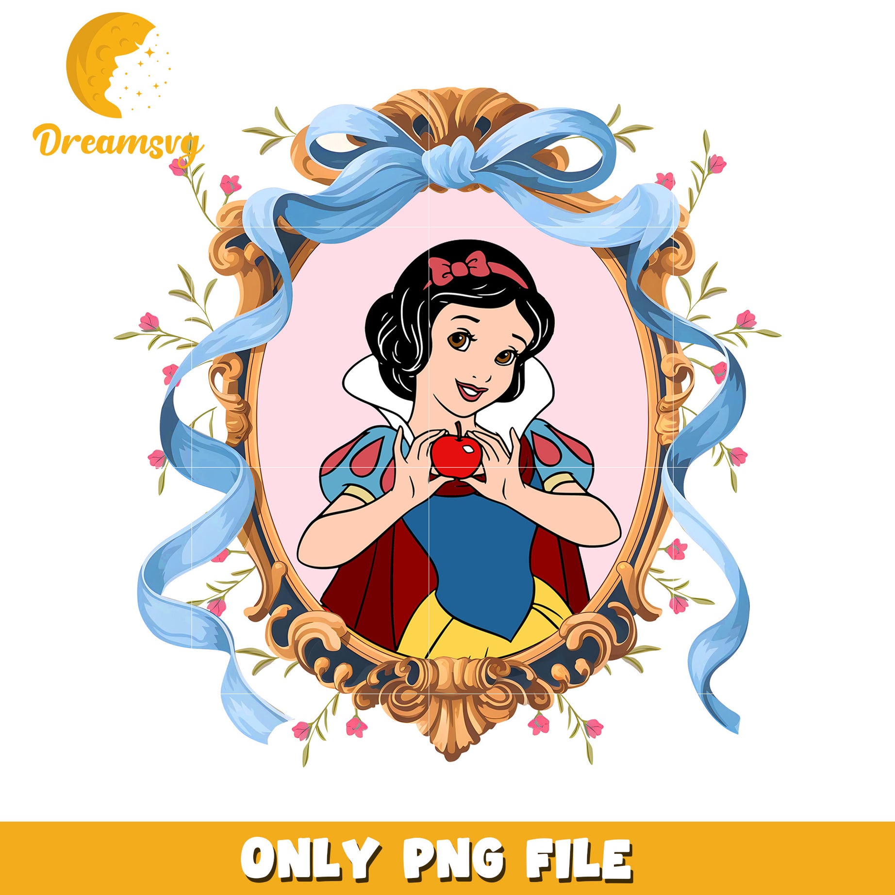 Disney white snow princess mirror coquette bow png, disney princess png, disney cartoon png