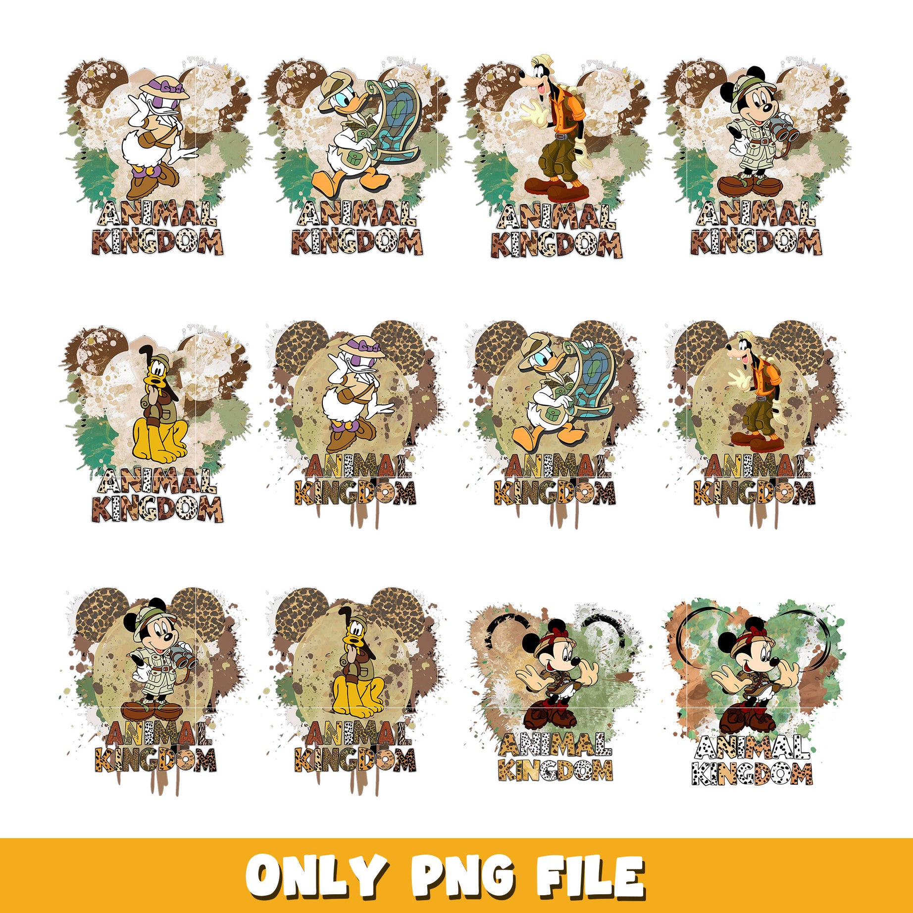 Disney Animal Kingdom bundle png, Disney cartoon png, Digital download 