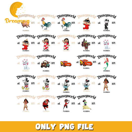 Disneyworld PNG Bundle 20+ Characters