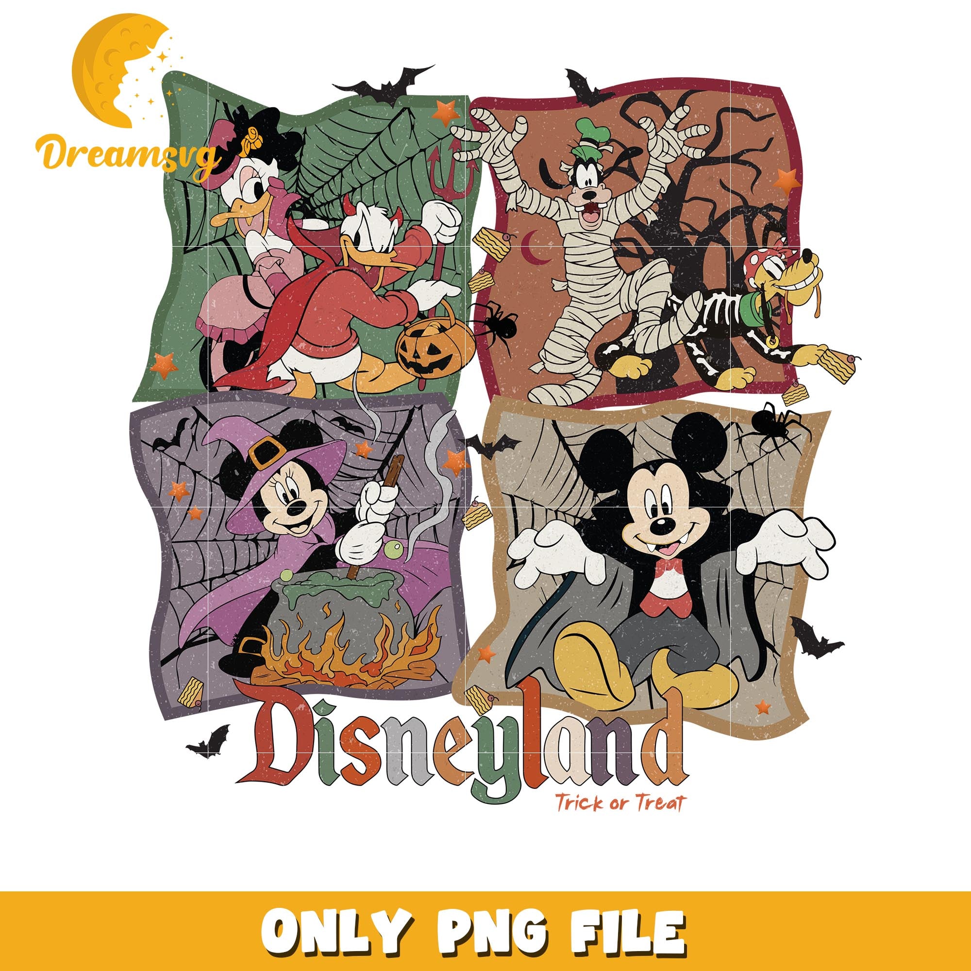 Disneyworld friends trick or treat, Disney cartoon halloween friends png