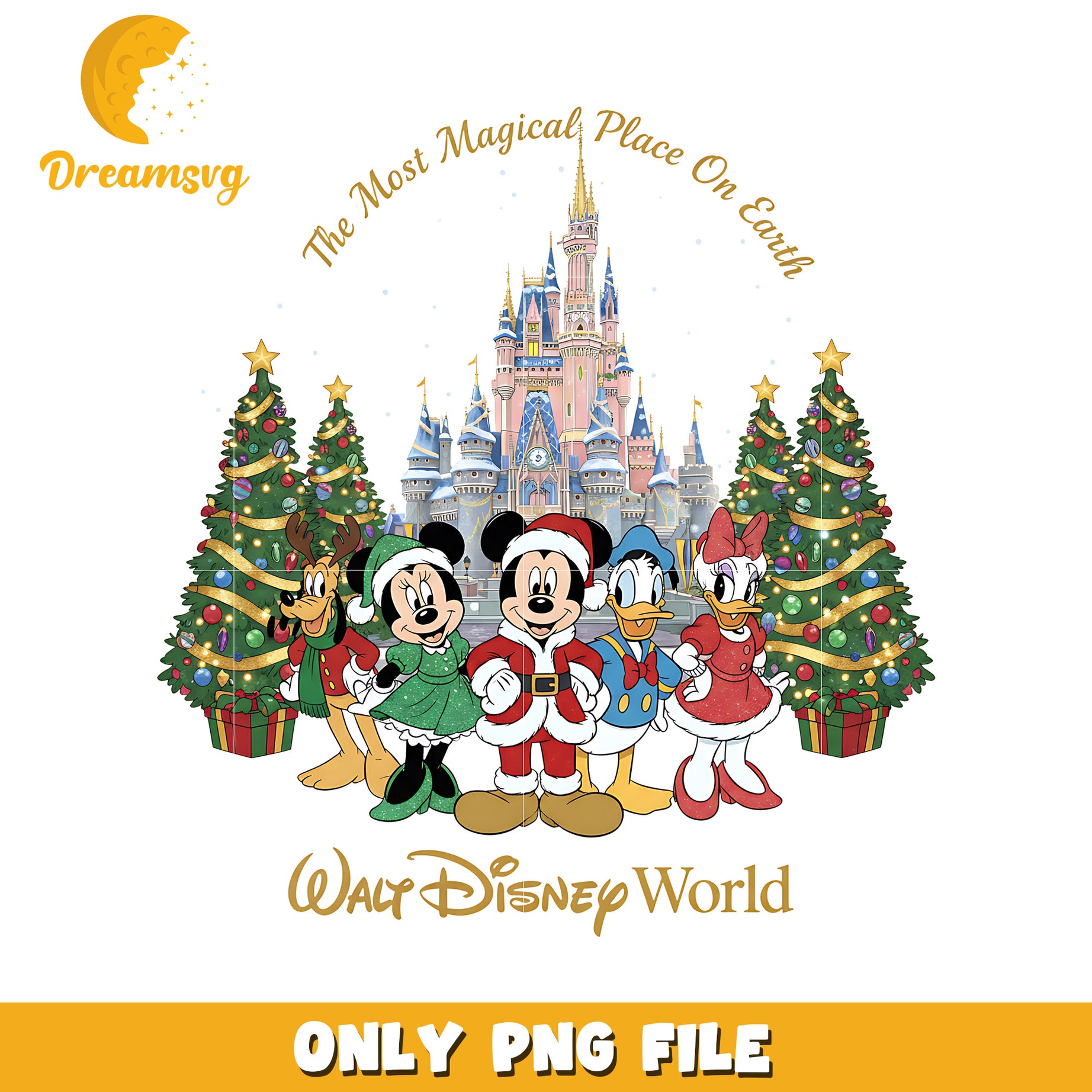 Disney world png, christmas​​​ season png, disney png