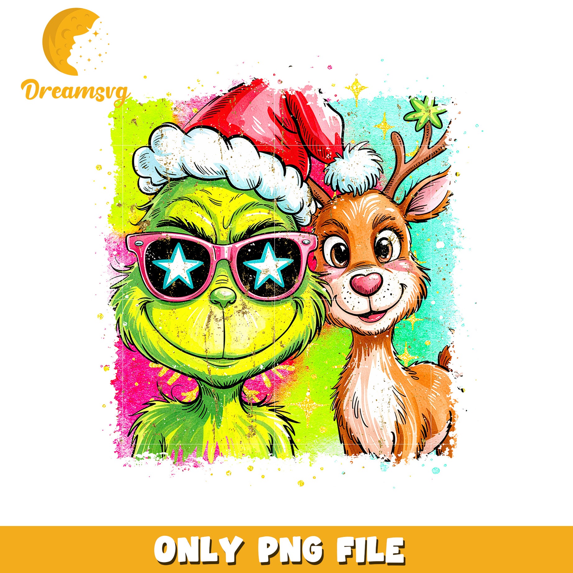 Disstressed grinch png, christmas pajamas​ png, winter png