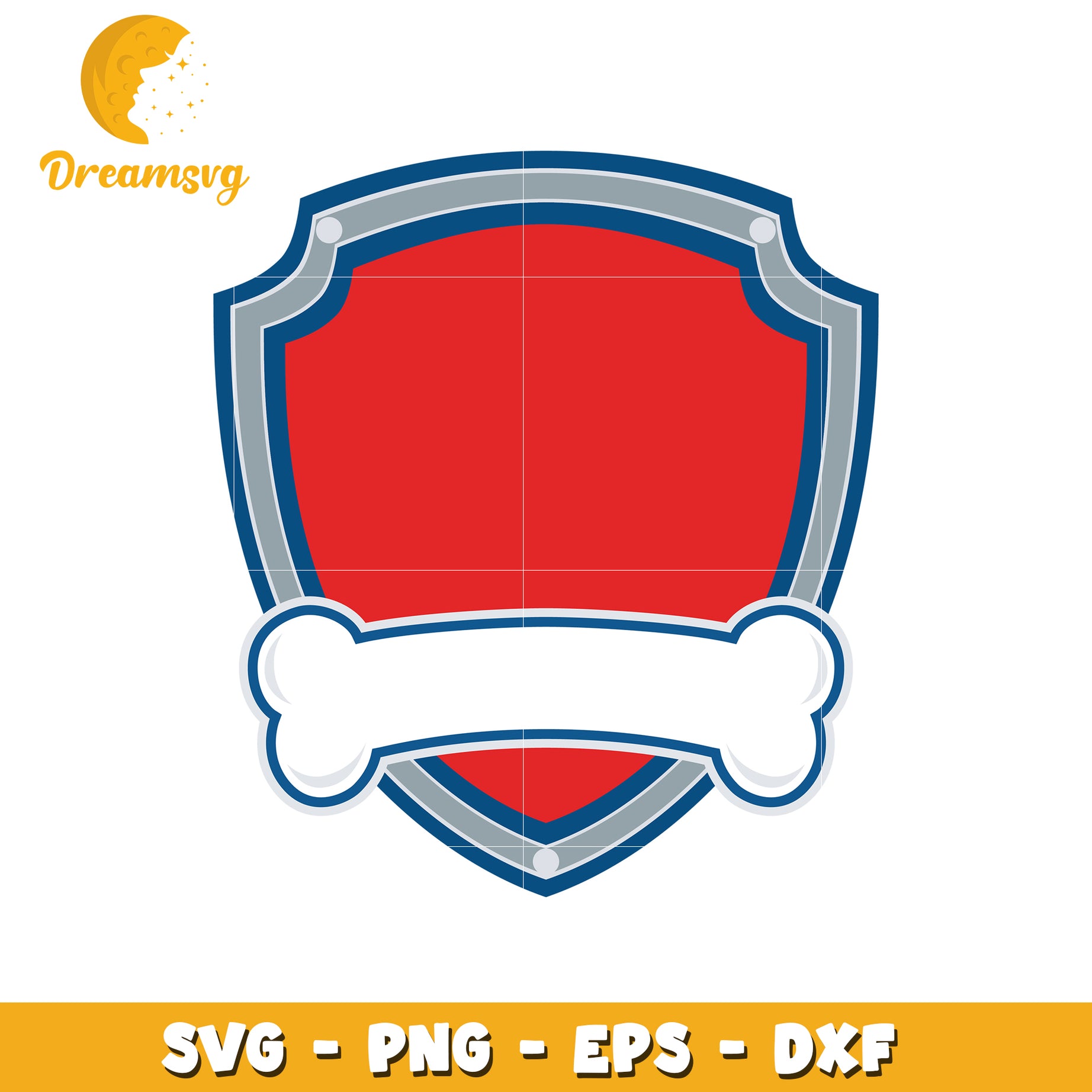 Dog Paw Patrol Shield SVG PNG EPS DXF