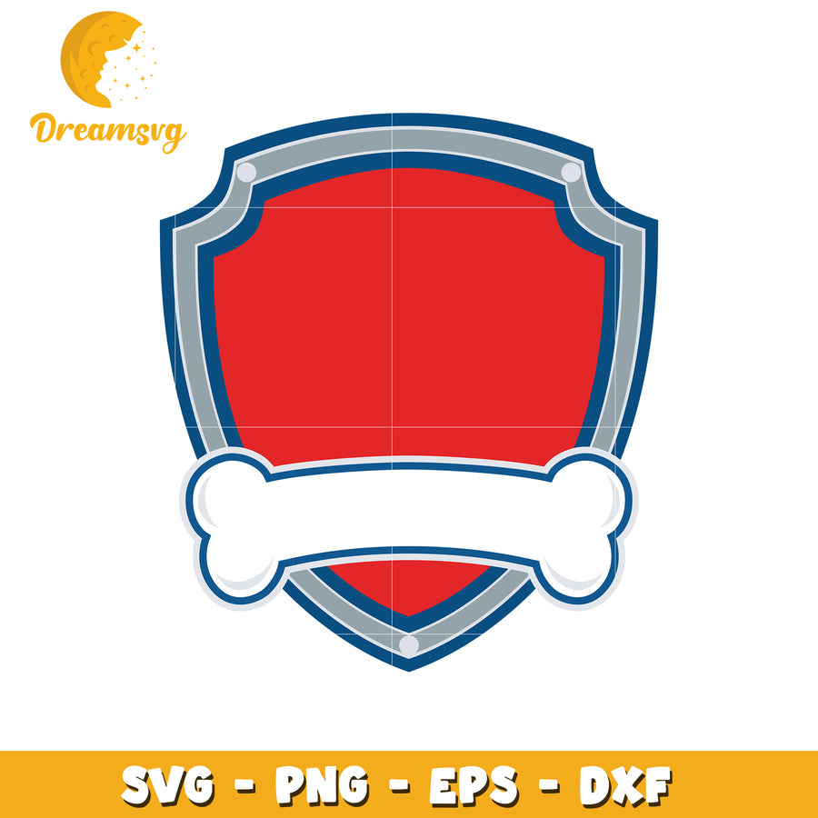 Dog Paw Patrol Shield SVG PNG EPS DXF