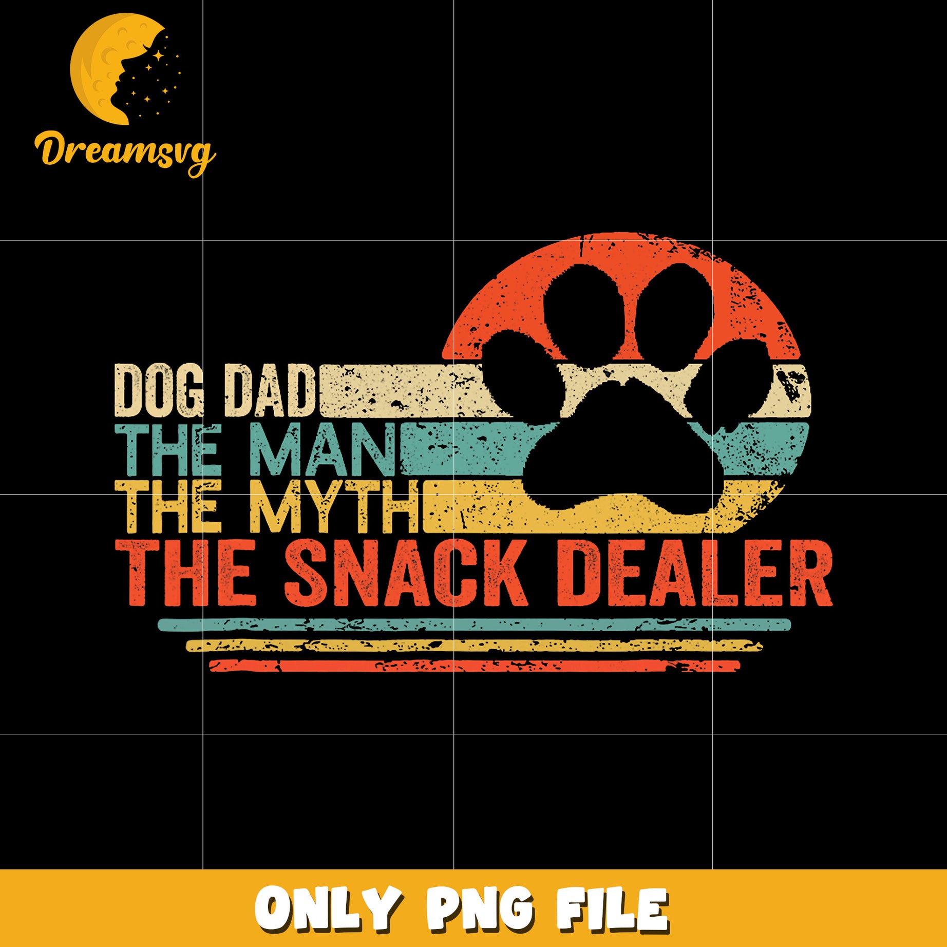 Dog dad the men the myth the snack dealer png, funny dog png, dog dad png