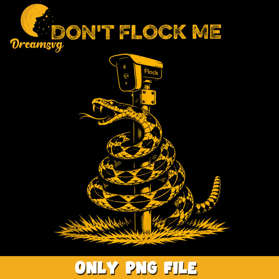 Don't Flock PNG, Snake Humor Design, Funny Quote PNG