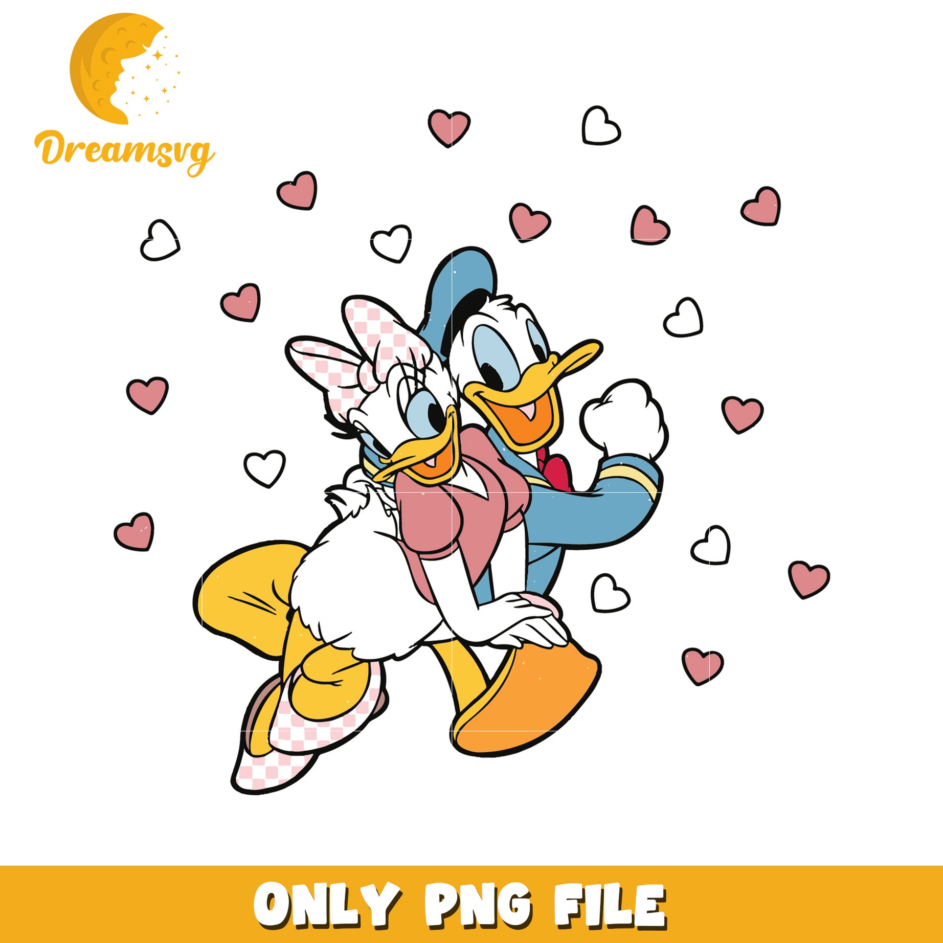 Donald Daisy PNG Valentine Clipart