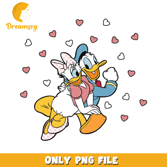Donald Daisy PNG Valentine Clipart