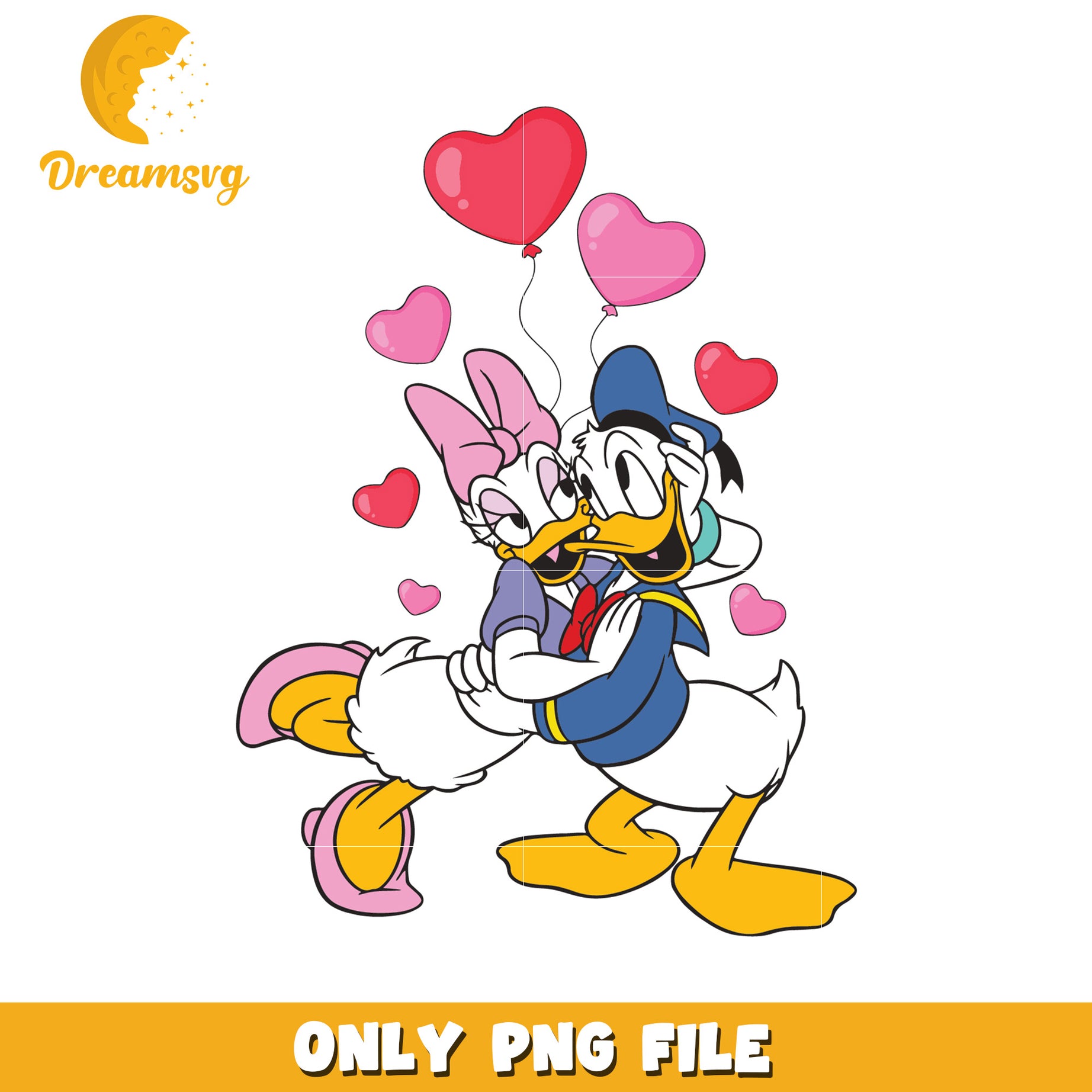 Donald Daisy Valentines PNG