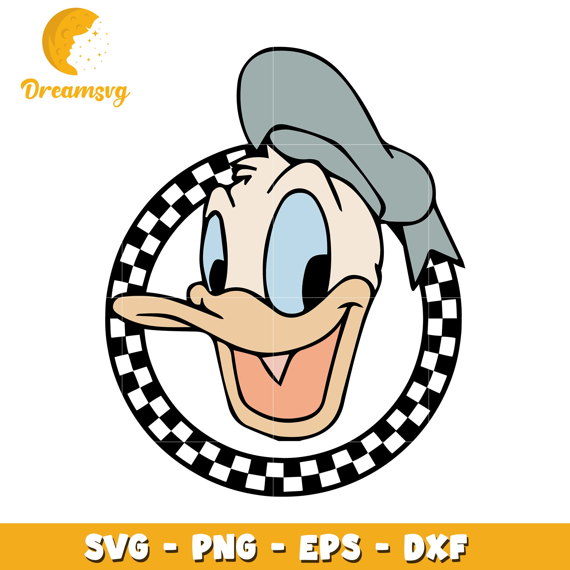 Donald Duck Cartoon SVG Design for Craft Projects and Decor