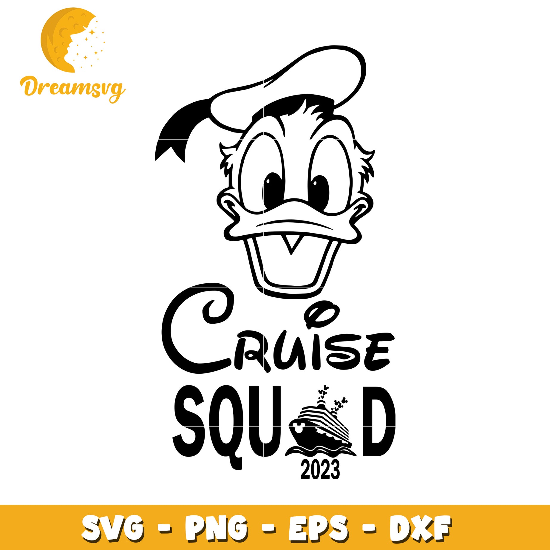 Donald Duck Cruise Squad 2023 SVG