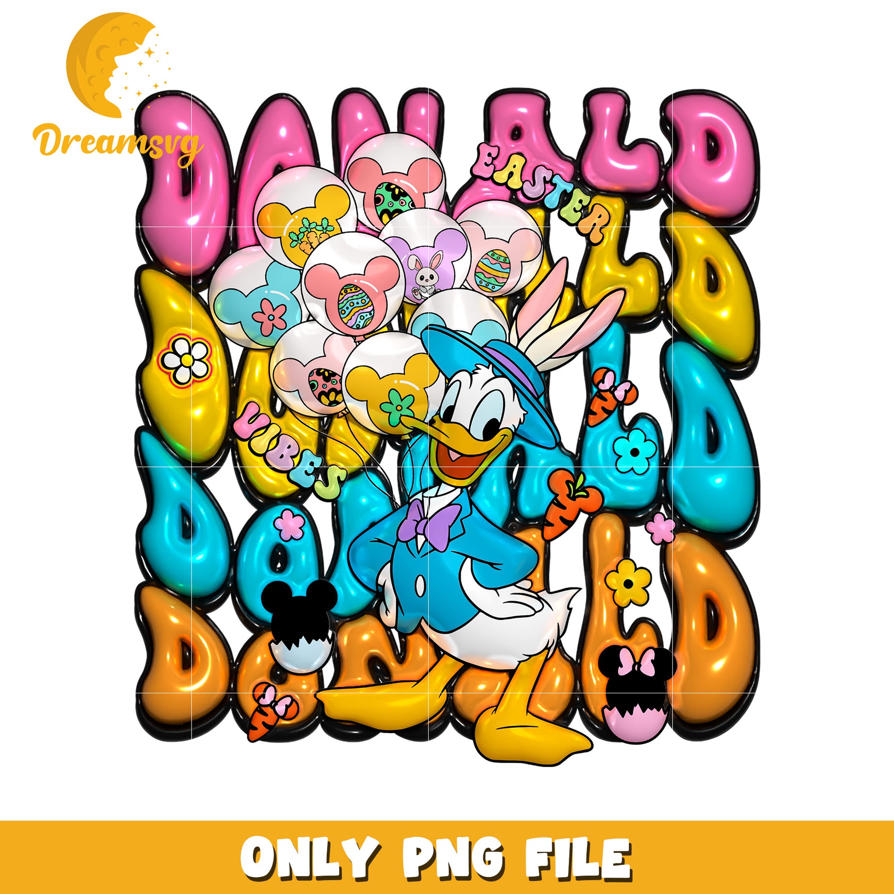 Donald Duck Easter PNG Design