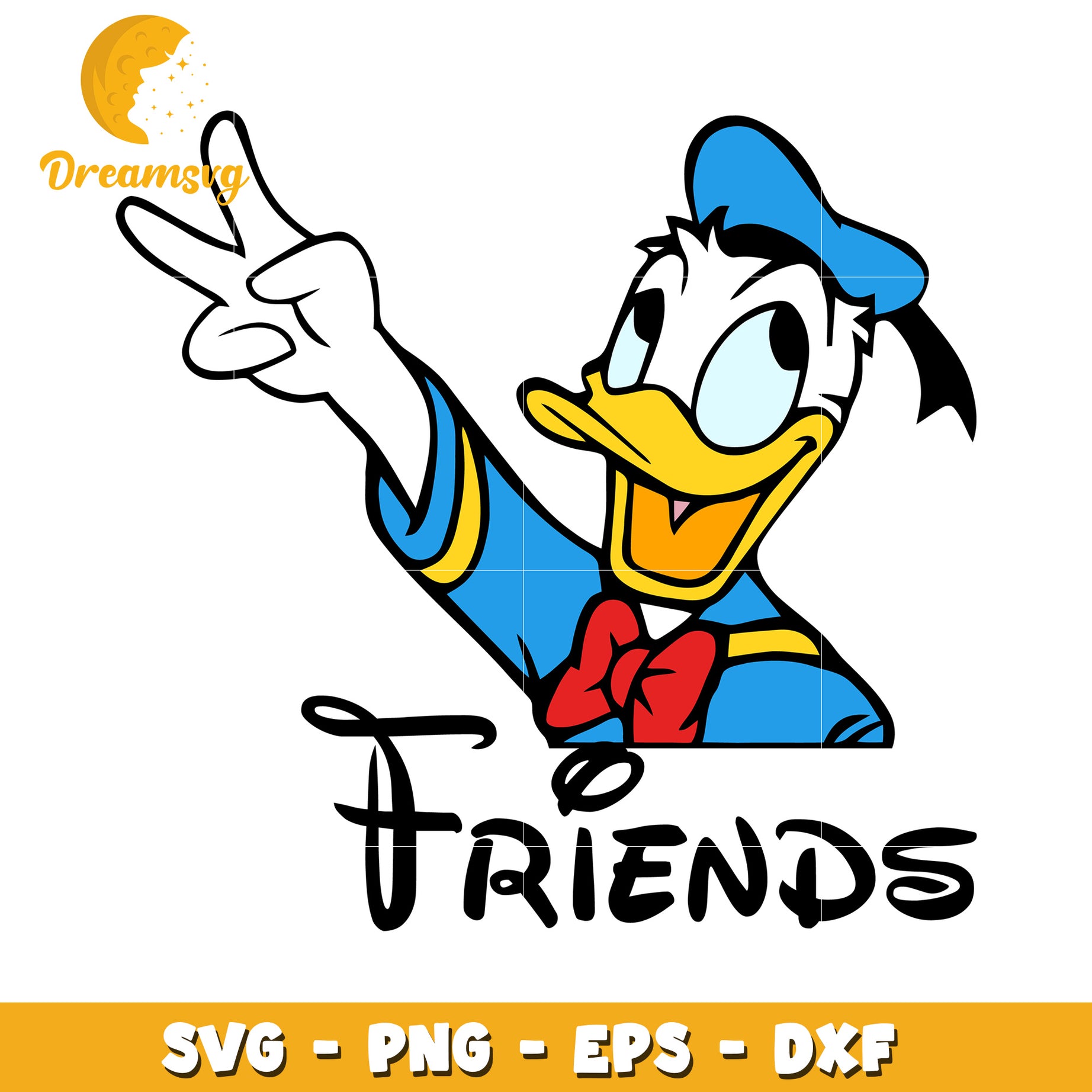 Donald Duck Friends SVG PNG EPS DXF
