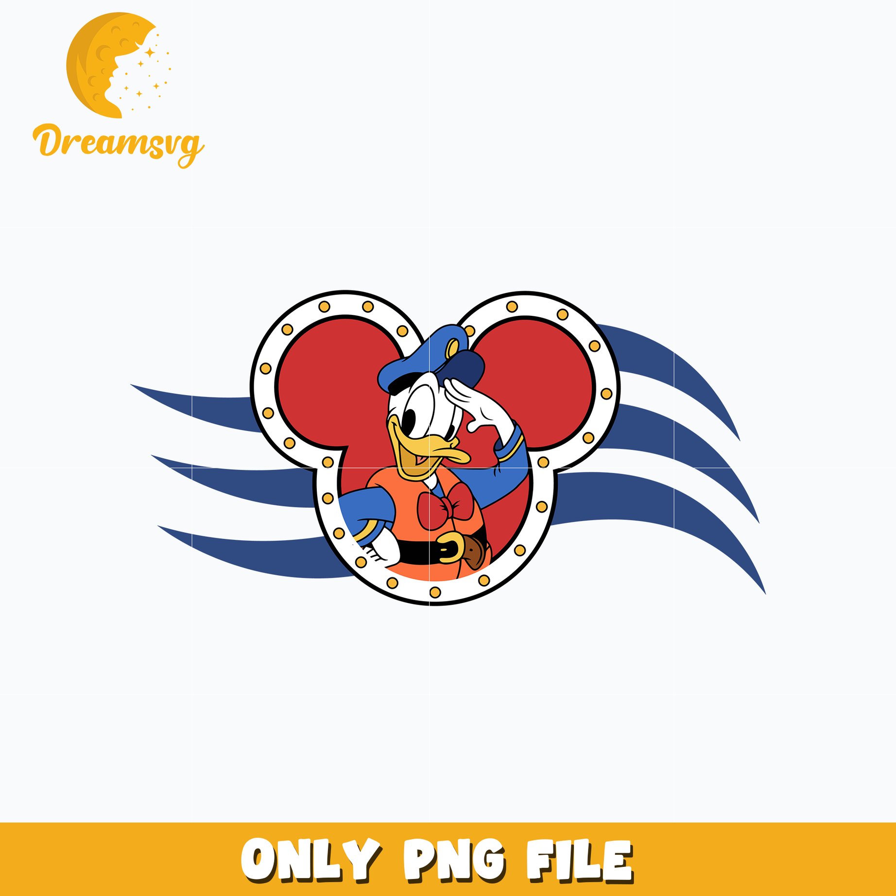 Donald duck mickey head cruise png