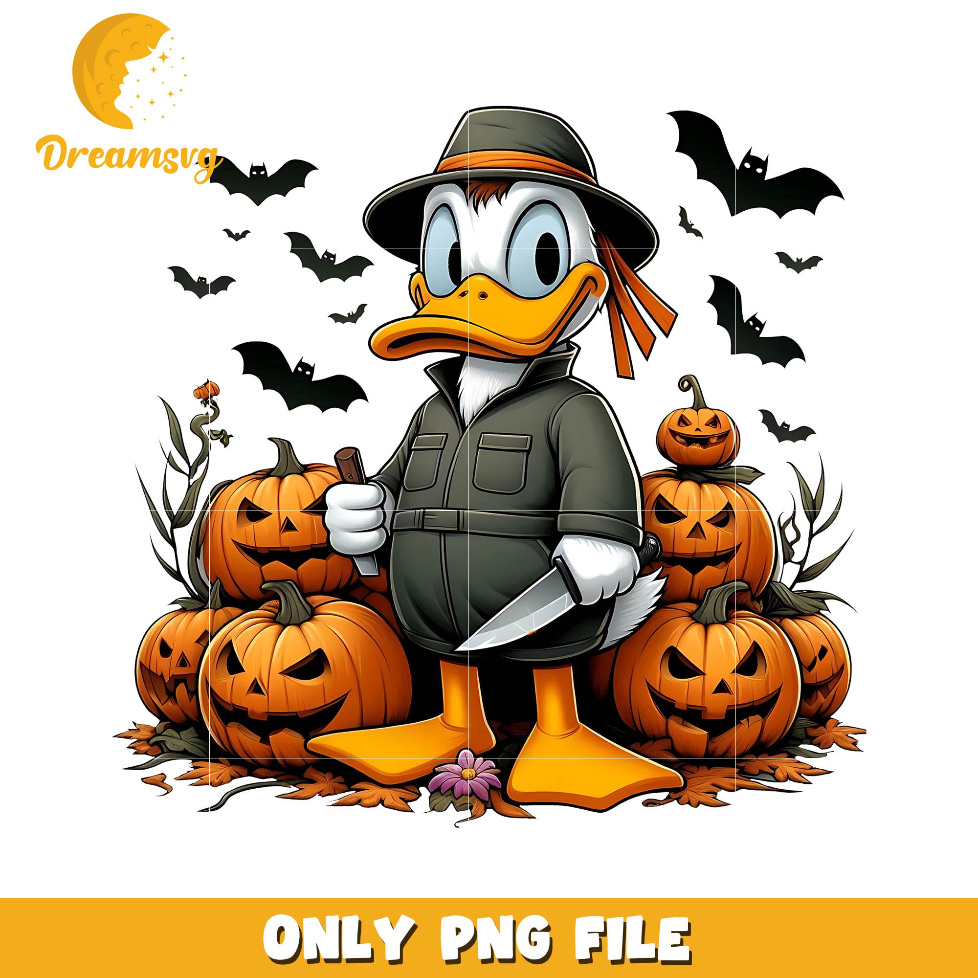 Donald Freddy  halloween killer png, Disney halloween cartoon png