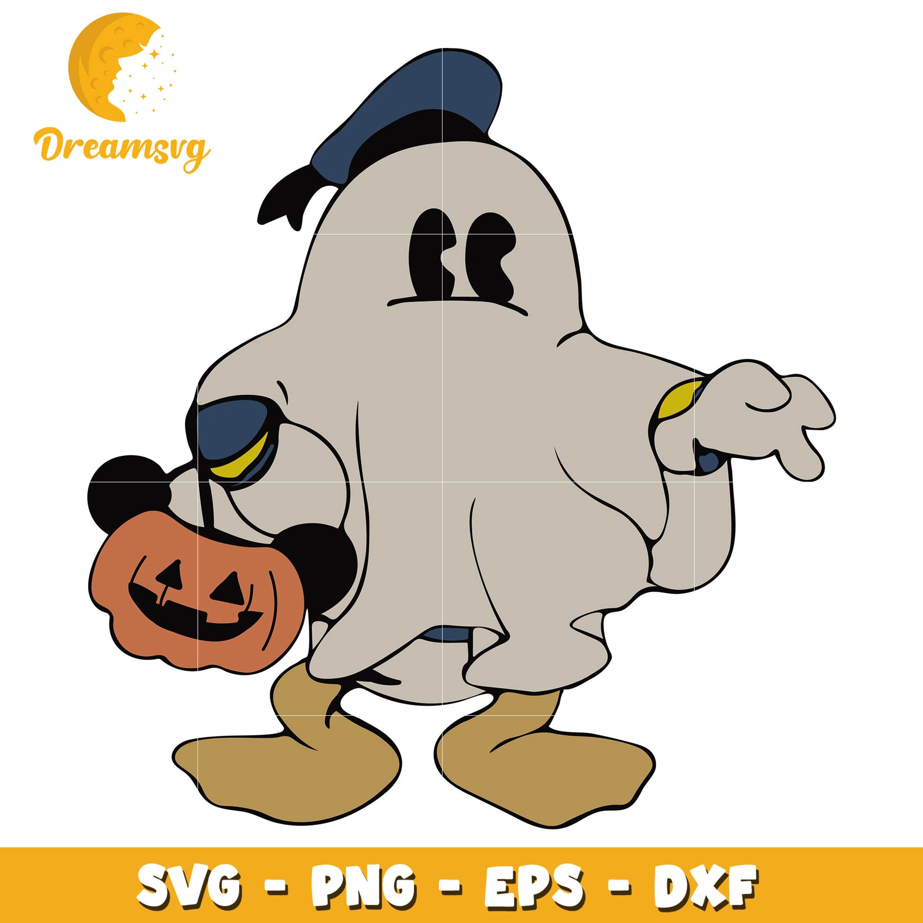 Donald duck ghost svg, halloween svg