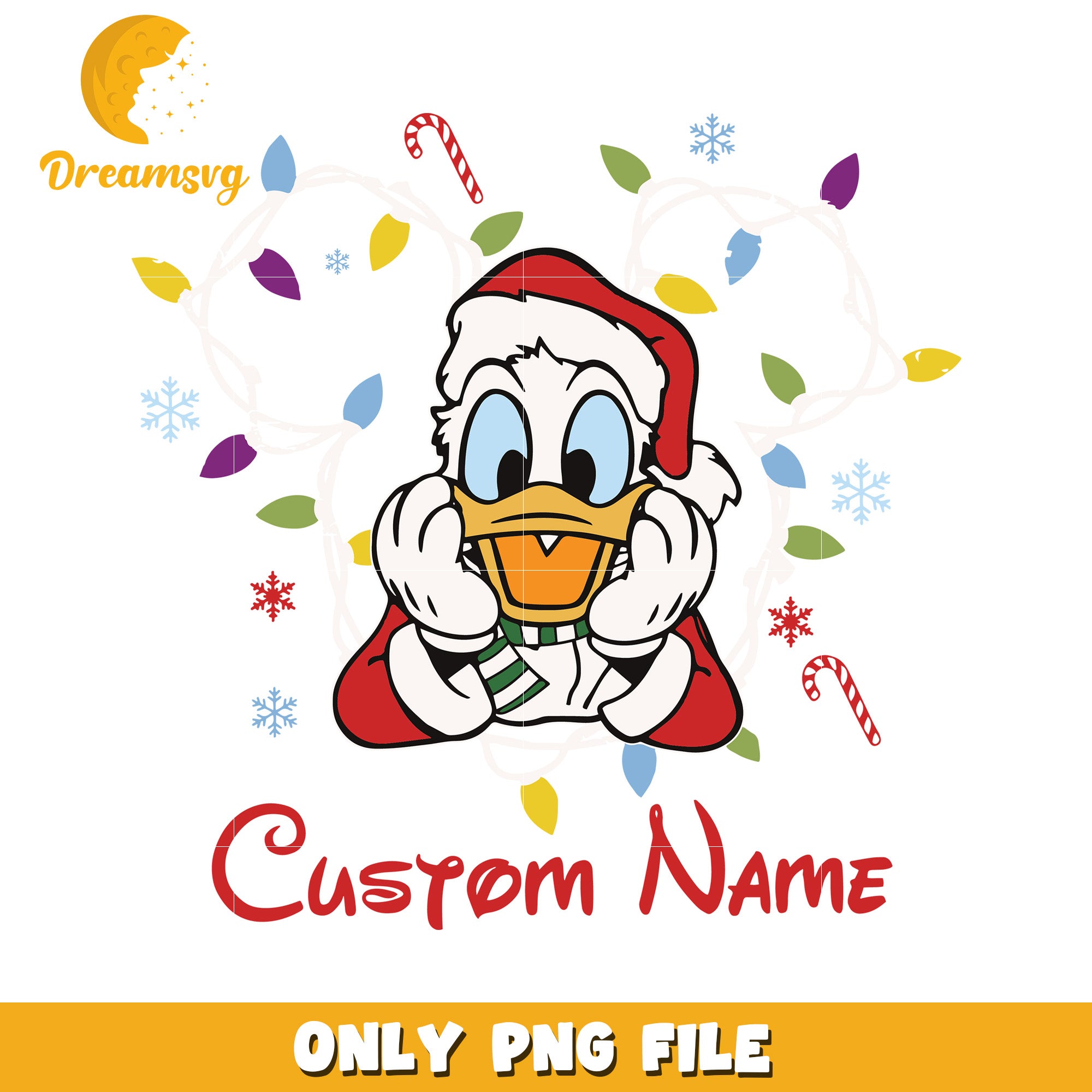 Donald christmas png, spirit christmas png, disney characters png