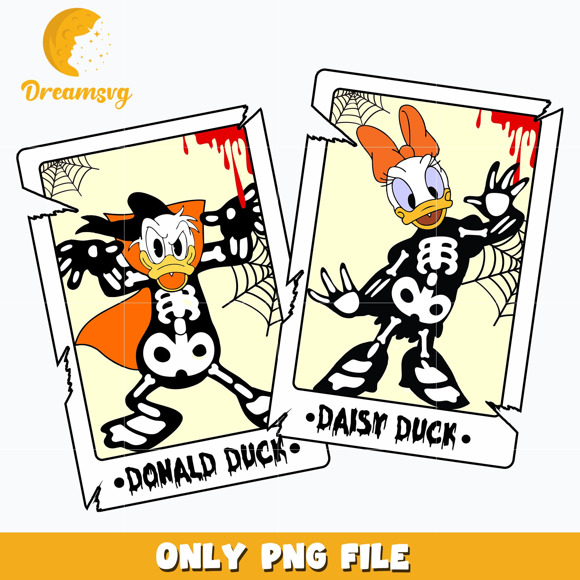 Donald duck & Daisy duck halloween png, Halloween png, Digital downloa ...