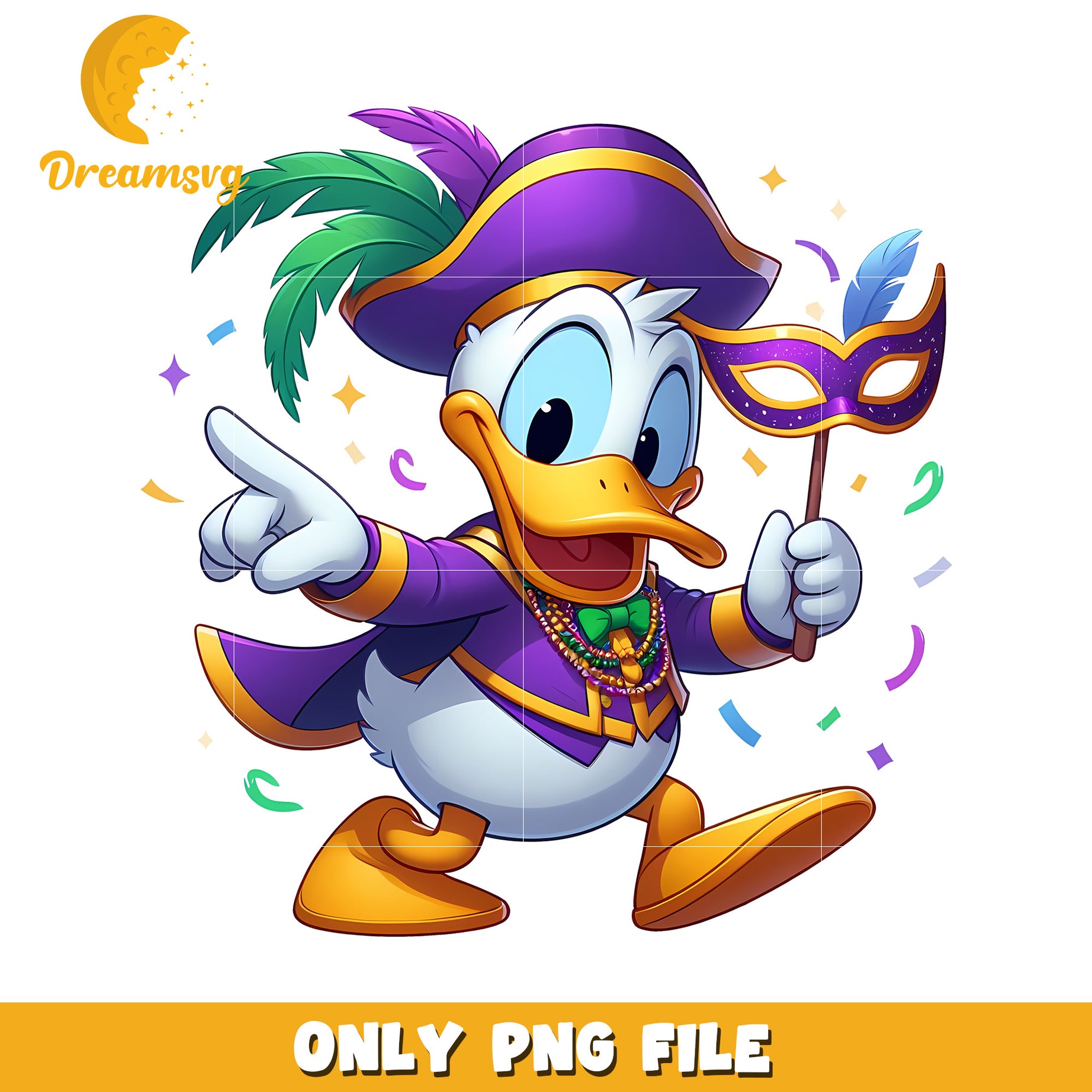Donald duck mardi gras outfit png, mardi gras outfits png