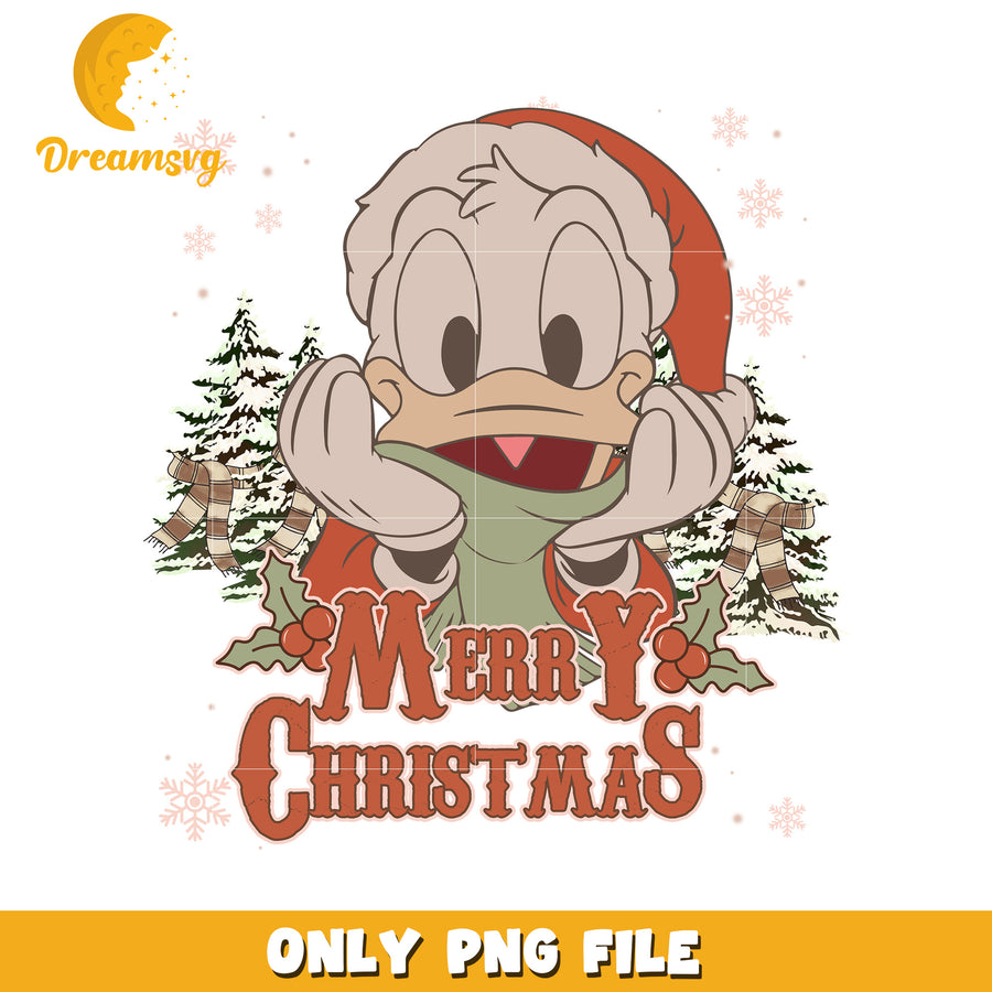 Donald merry christmas png, merry disney png, holiday magic png